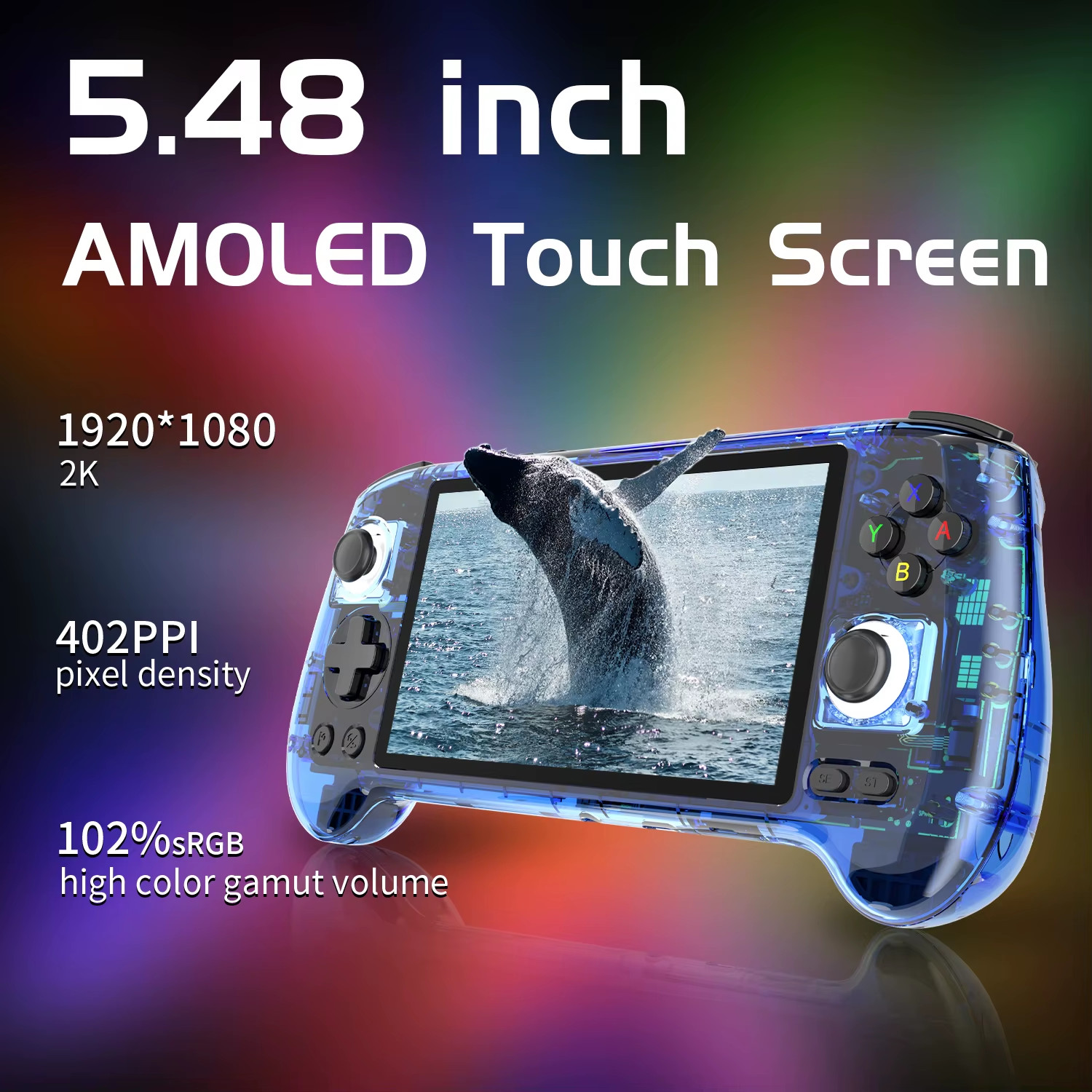 RG556 Retro Handheld Game Console Android 13 5.48″ OLED WiFi BT 5500mAh