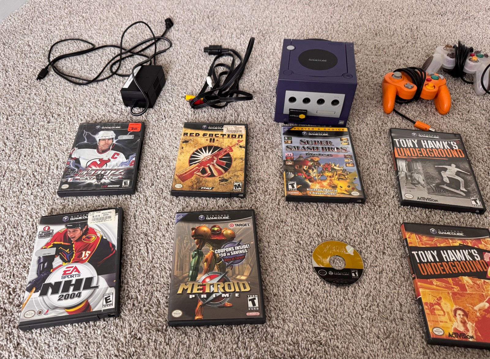 Nintendo Gamecube BUNDLE LOT with 13 games and 3 controllers