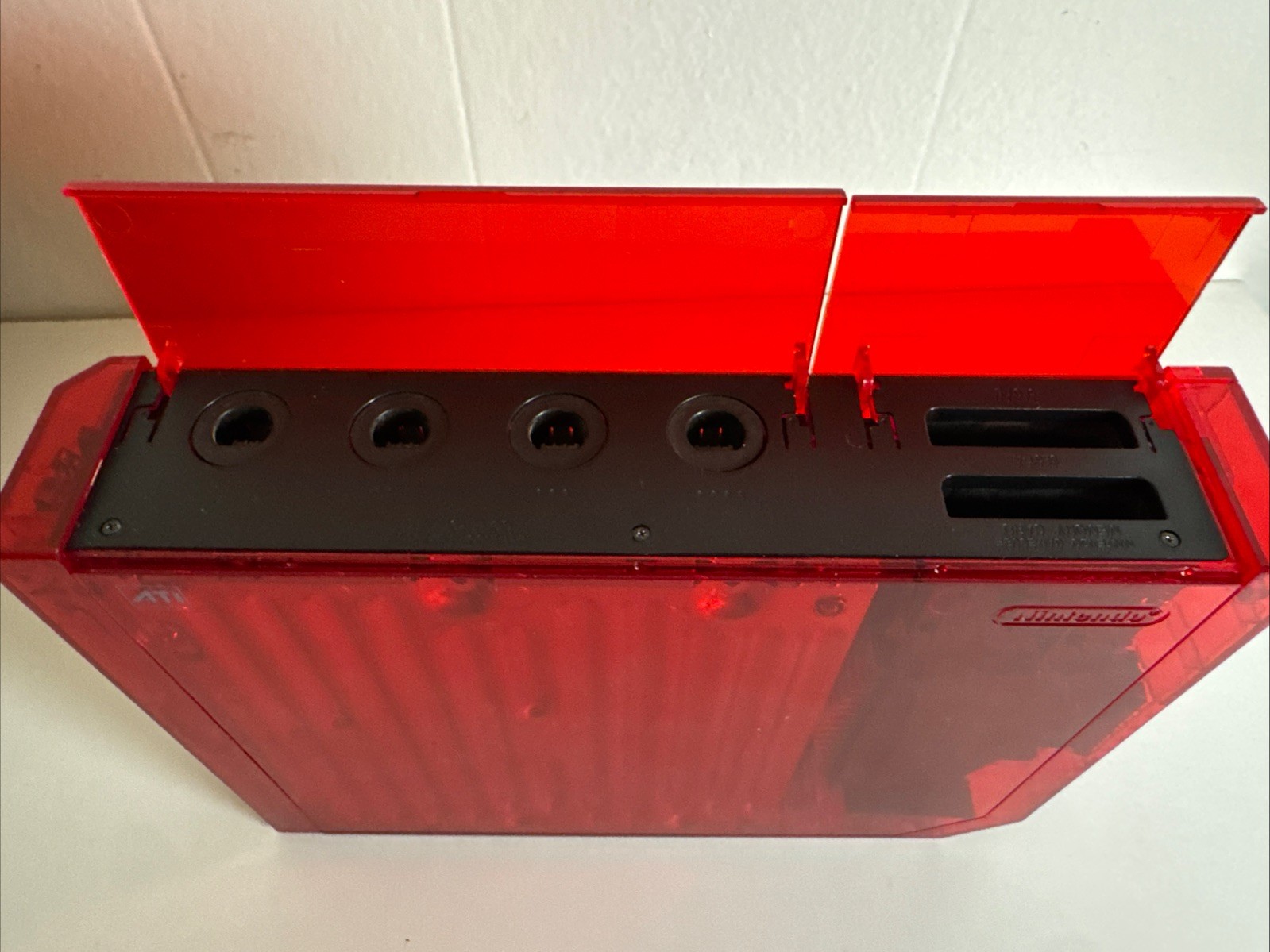 Nintendo Wii Clear Red Console w/ Wii Sports, 2 Wiimote, 2 Nunchuck & Sensor Bar