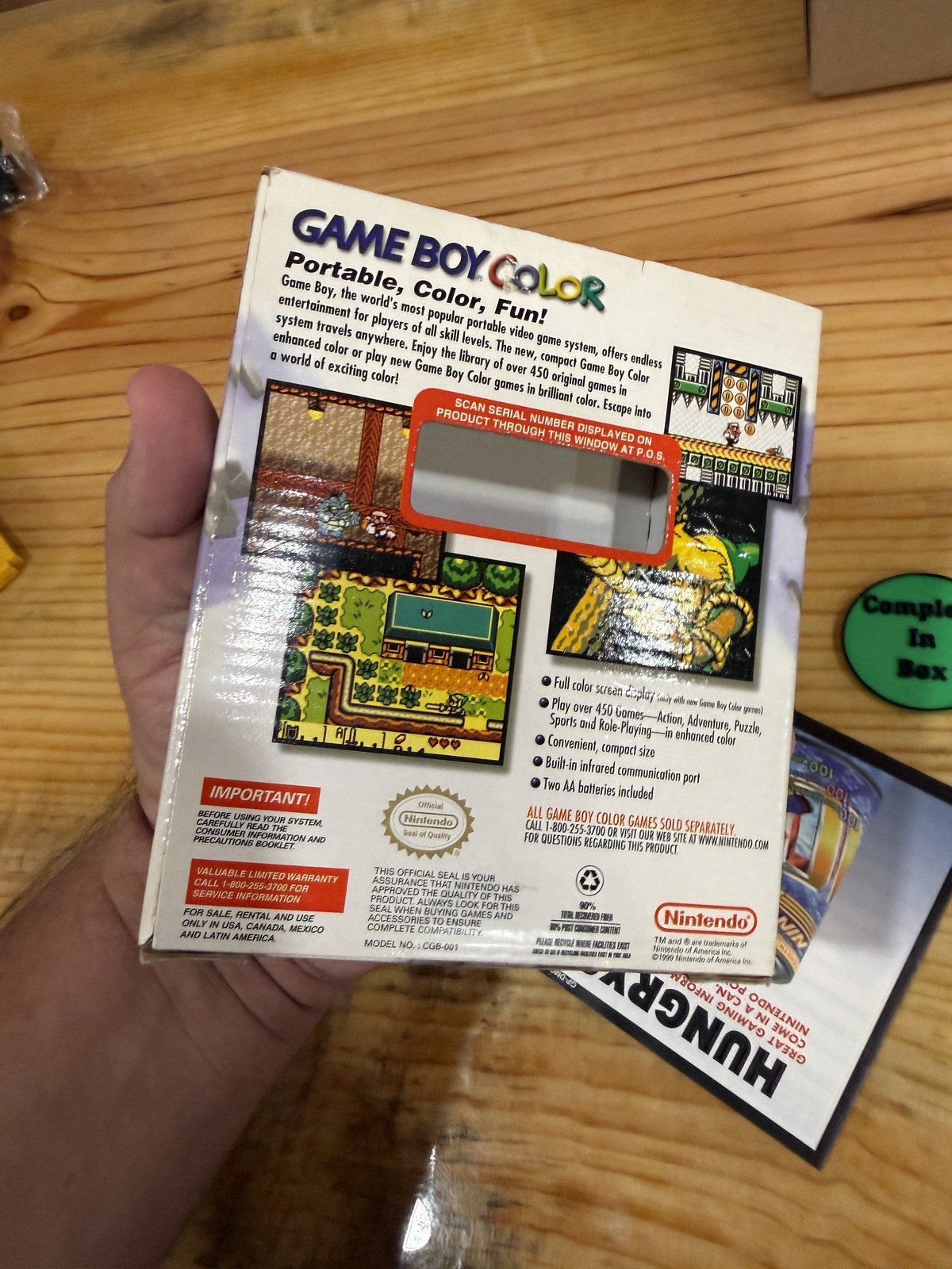 Game Boy Color Handheld Console – Atomic Purple (Complete in Box) Nice!