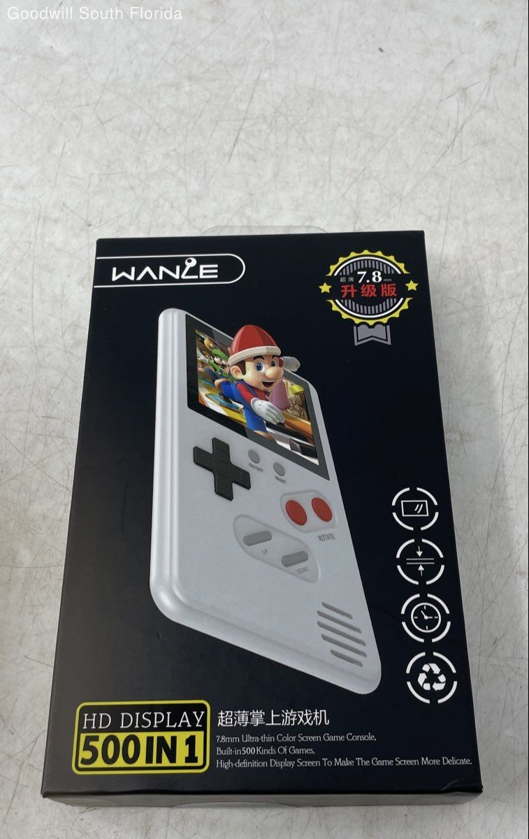 Wanle Model D-10-9 White 500-In-1 Portable Handheld Game Play Console Not Tested