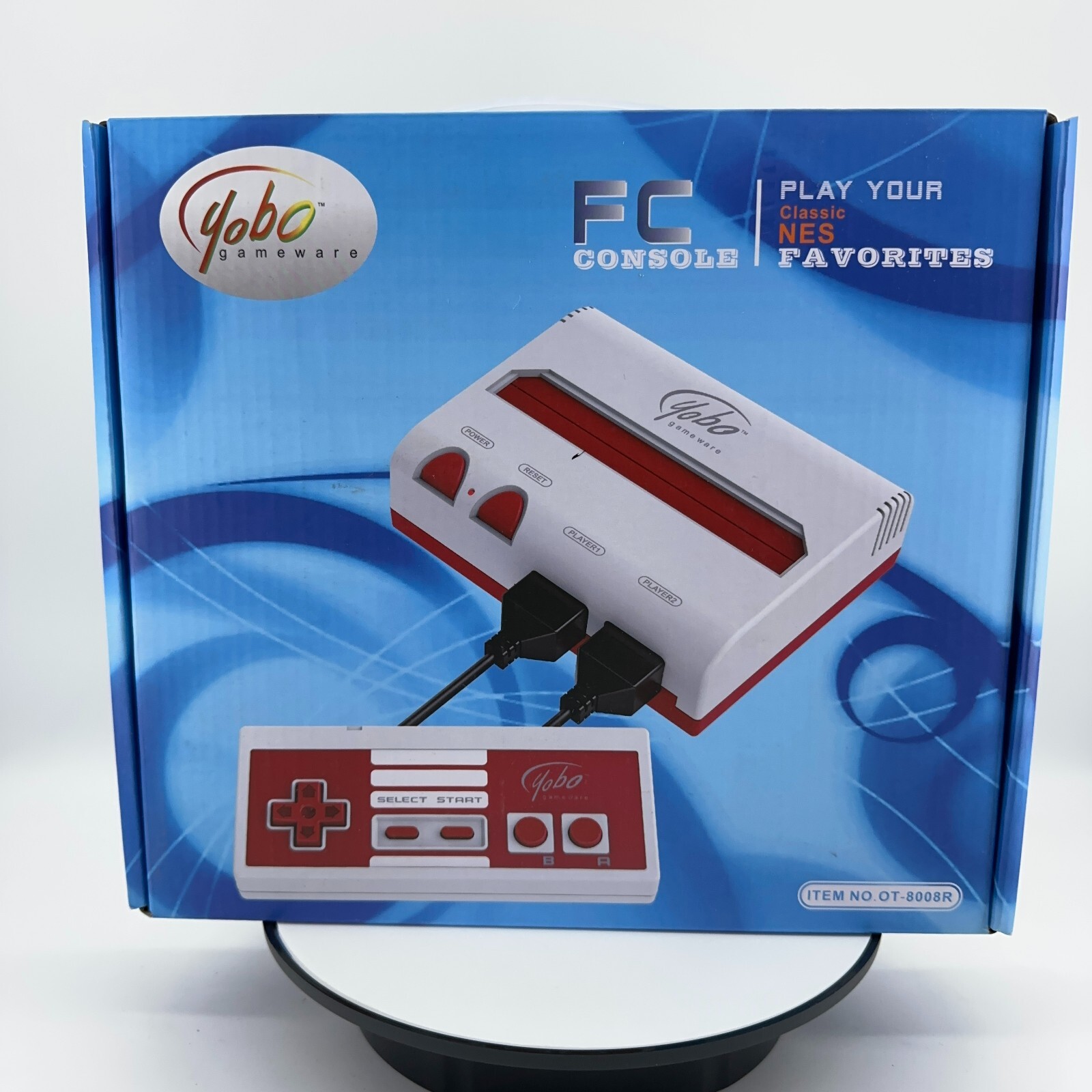 Yobo Fc Console Video Game System to play NES 8 Bit Nintendo Games Red & White