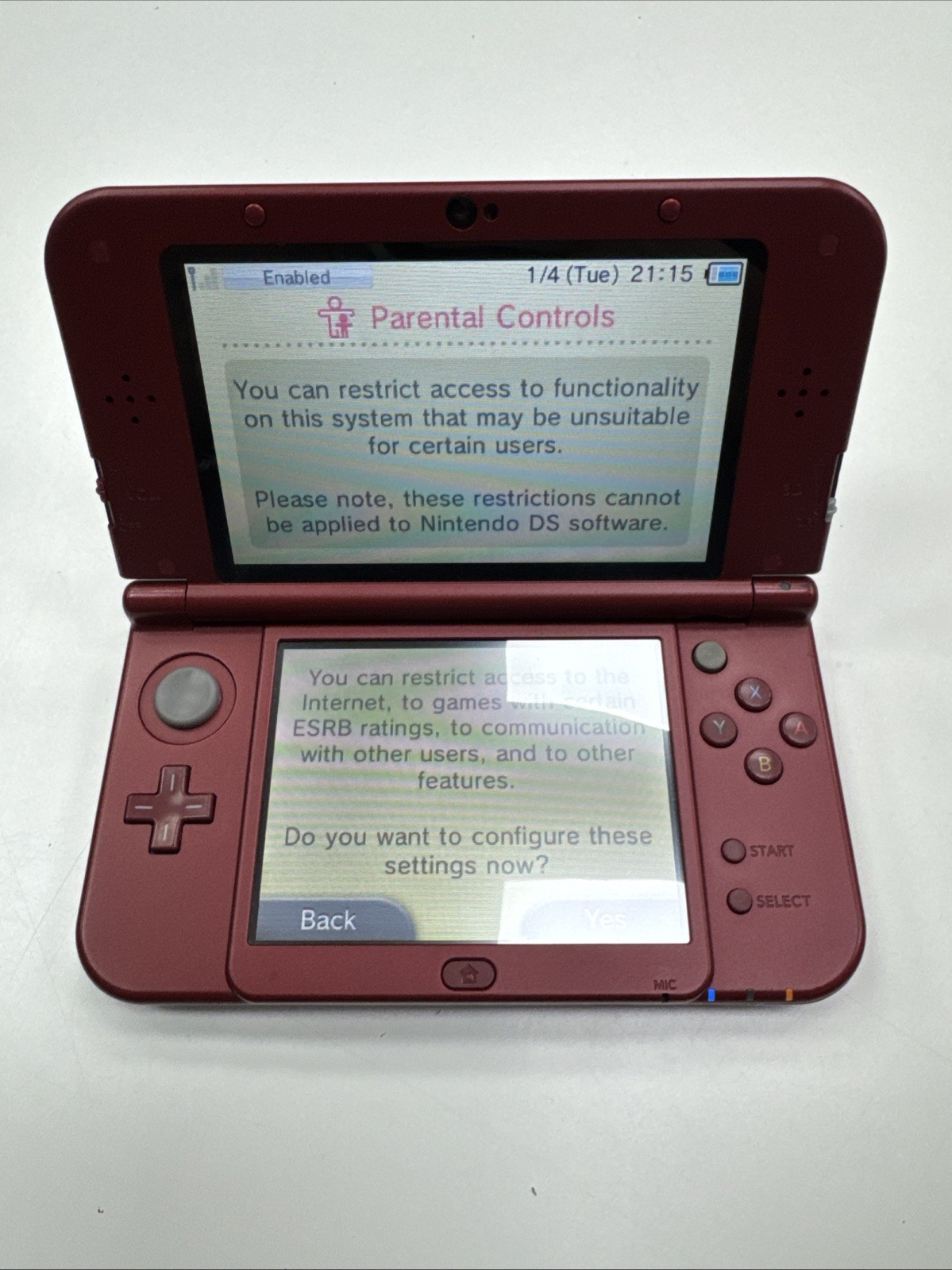 TOP IPS Nintendo NEW 3DS XL Metallic Red Game Console RED-001