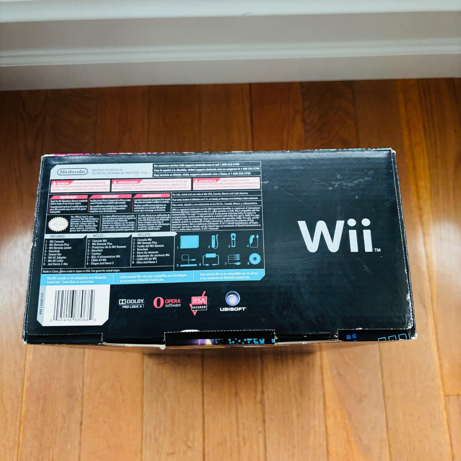 Nintendo Wii JUST DANCE 3 Console Bundle System Black Edition Sealed NEW IN BOX