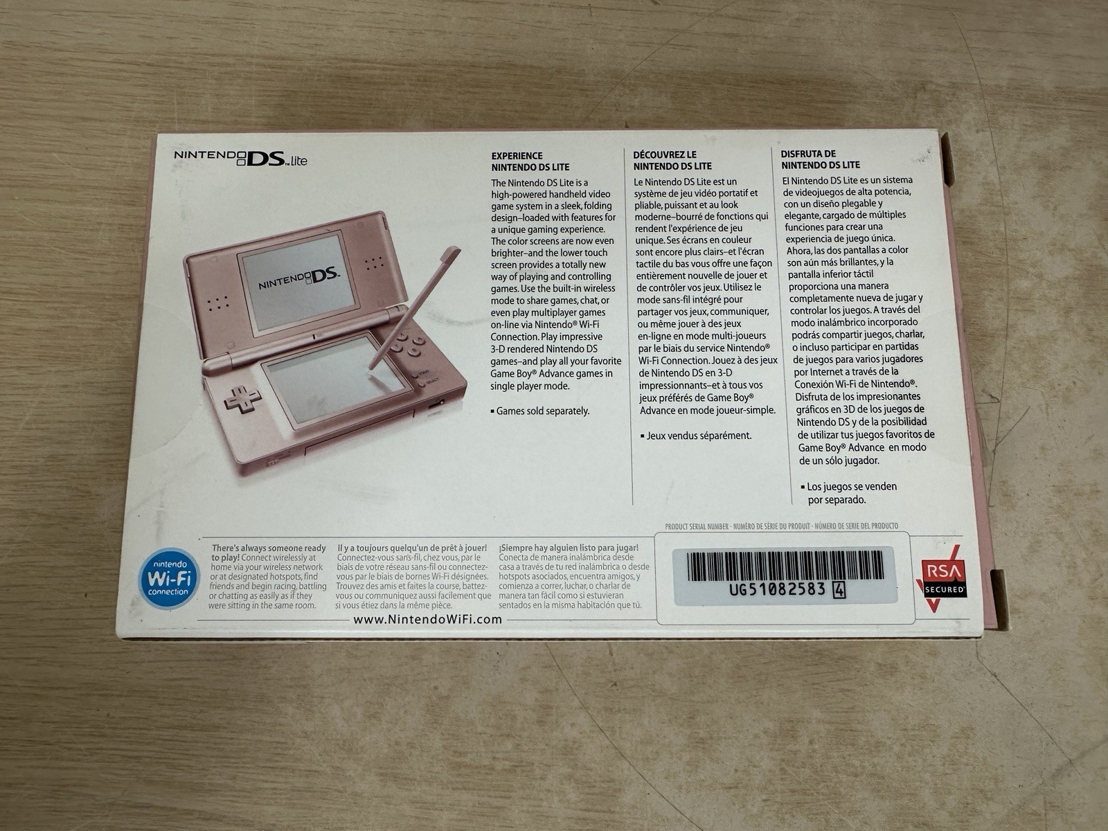 Nintendo DS Lite Metallic Rose Pink Handheld USG-001 Complete In Box CIB – WORKS
