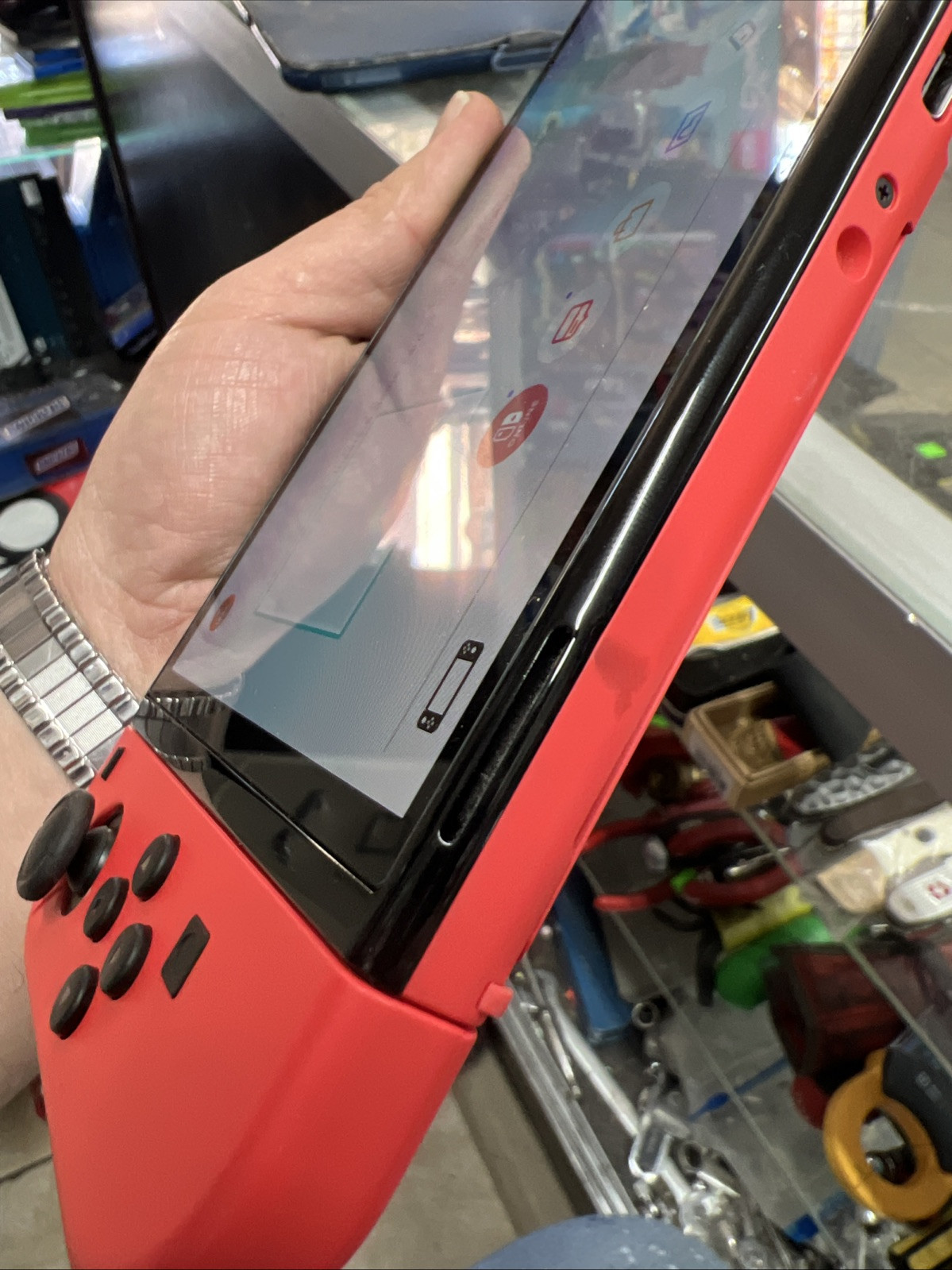 Nintendo Switch OLED HEG-001 Mario Red Edition 64GB Console *NO DOCK*