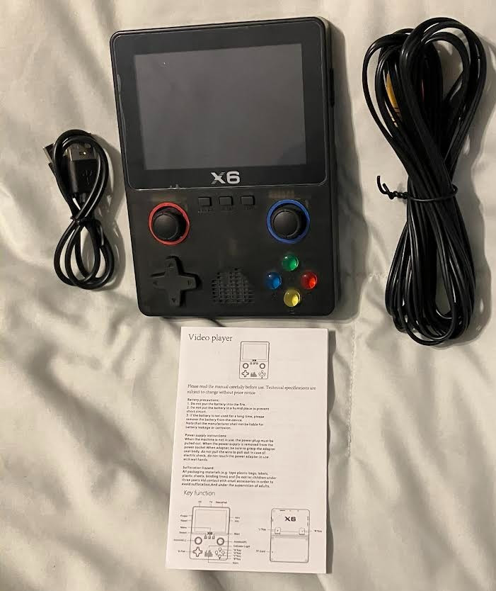 X6 Handheld Game Console 3.5″ Screen, Dual Joystick Brand New (Black)