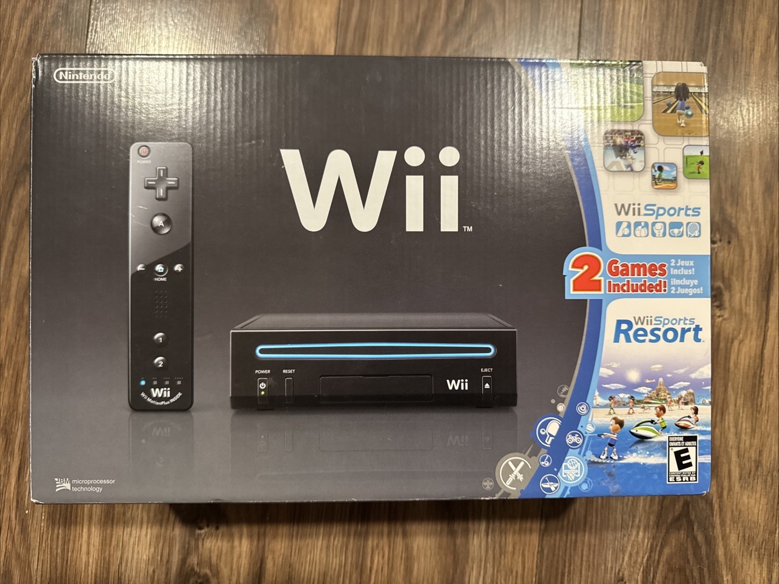 NEW Nintendo Wii With Wii Sports + Wii Sports Resort Black Console NIB