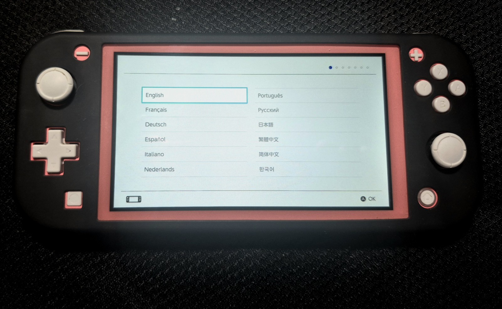 Nintendo Switch Lite Pink Coral Salmon, Black Hard Case, 128GB