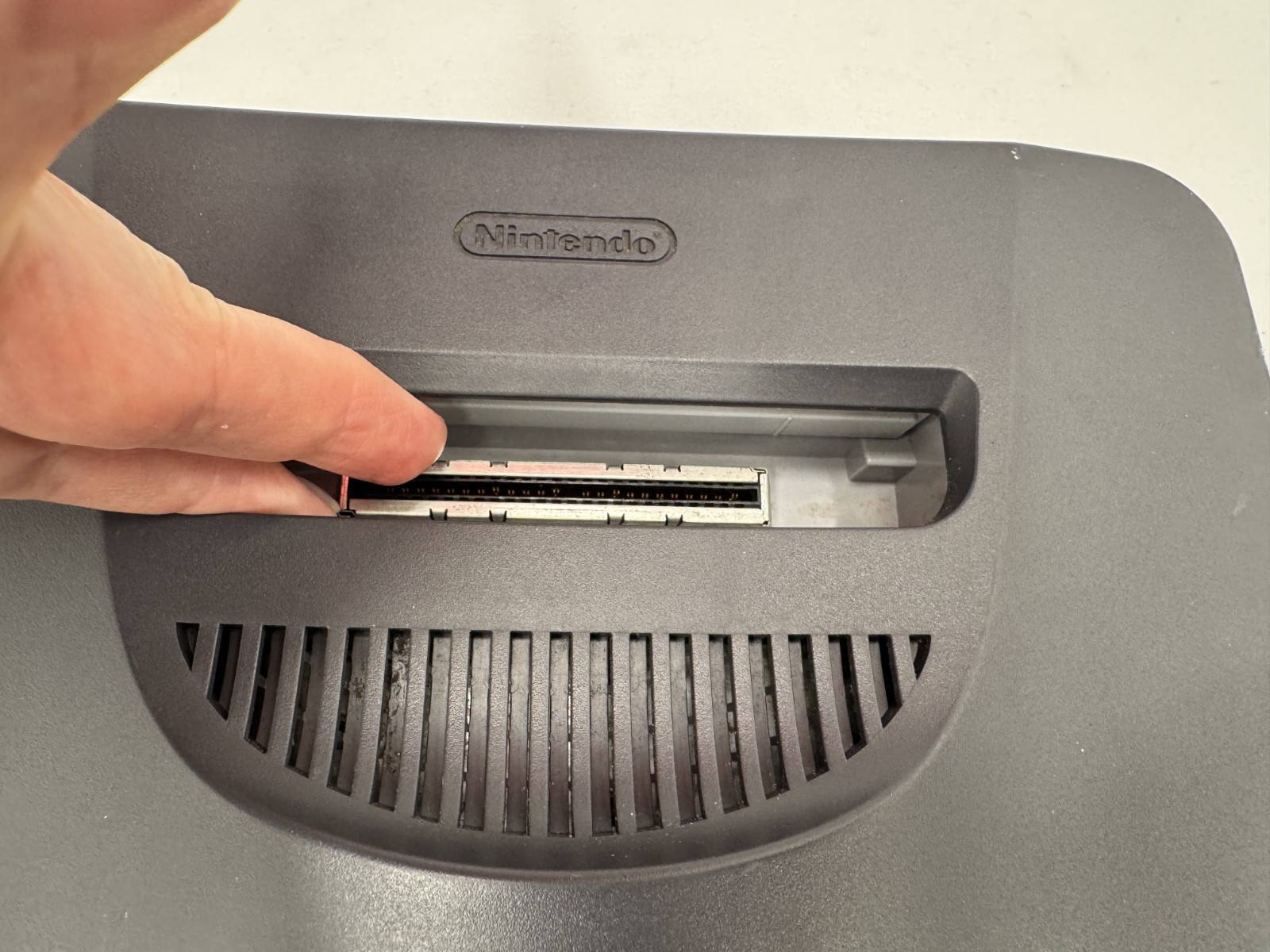 1996 Nintendo 64 Memory Expansion Control Deck Charcoal Gray NUS-001 (USA)