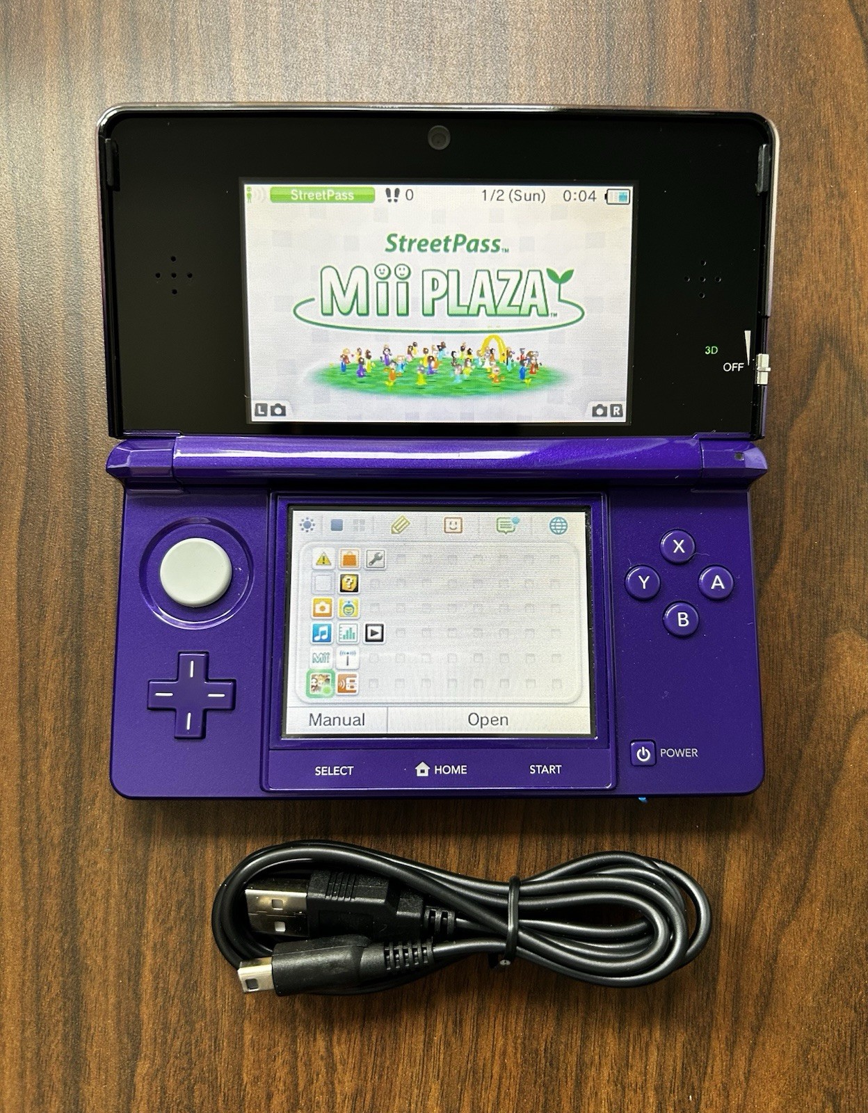 USA VERSION Nintendo 3DS Handheld System tested/working-midnight purple FASTSHIP