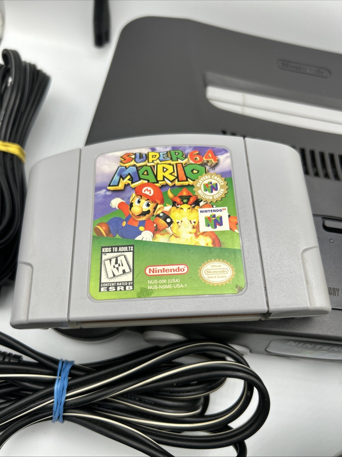 Nintendo 64 Console Bundle With Original Cords And Box And A Mad Cats Controller