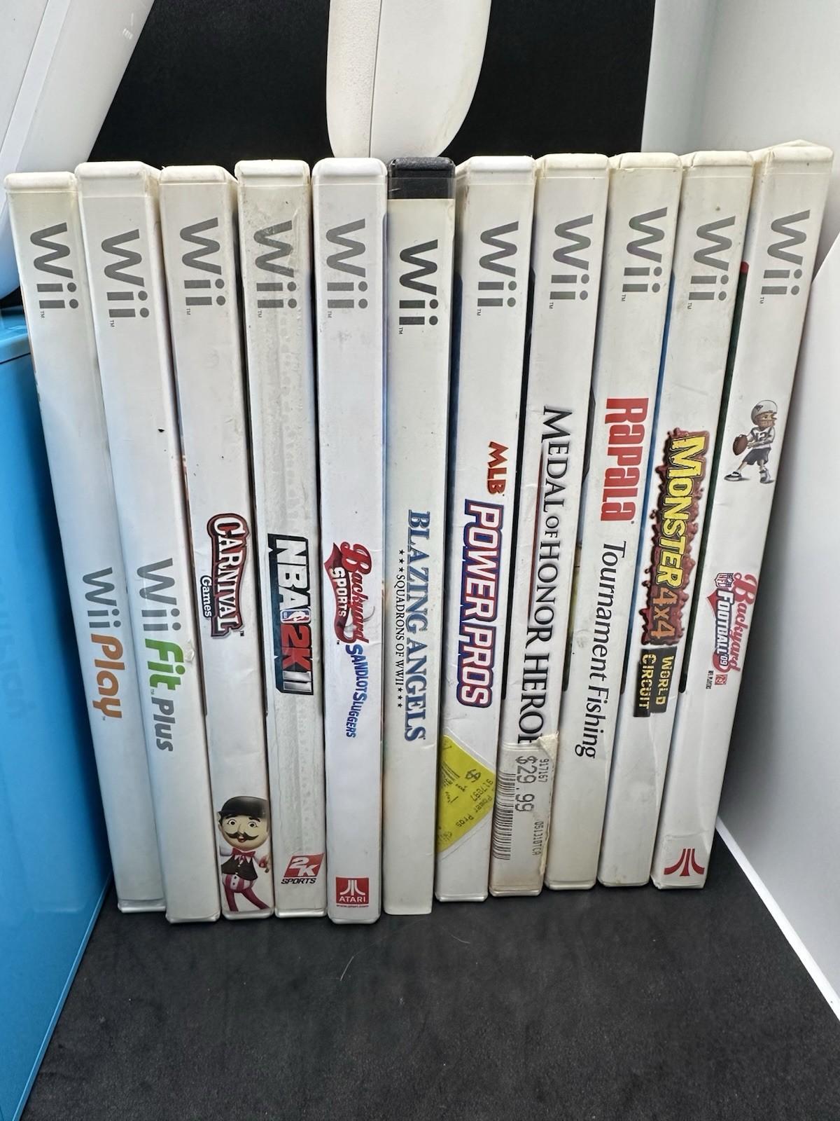 Nintendo Wii Blue Console Bundle 12 Games Skylanders Giants MotionPlus Wii Zap⚡️