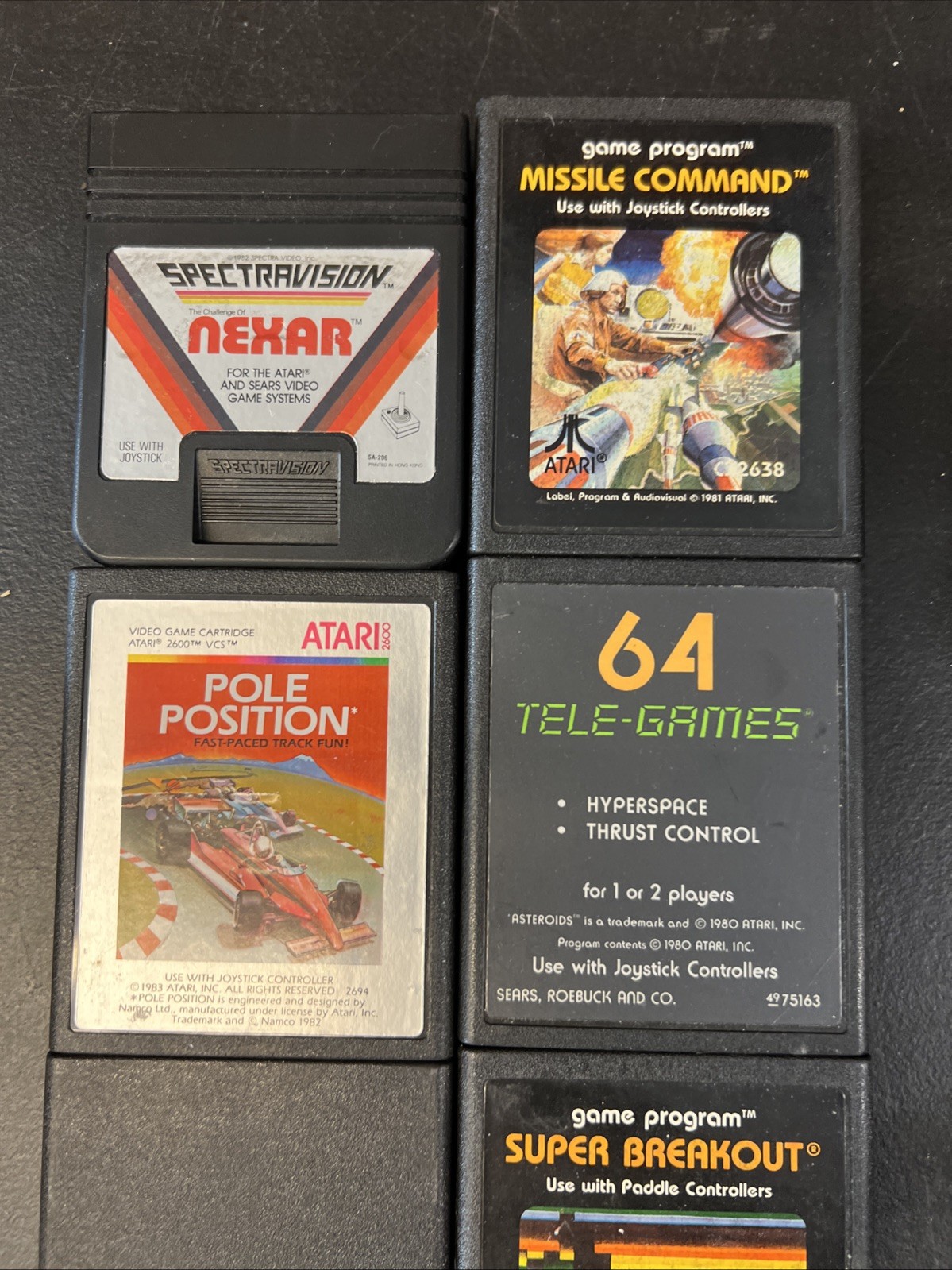 Sears Tele-Games Video Arcade Atari Console Wood Grain, Controllers & 6 Games