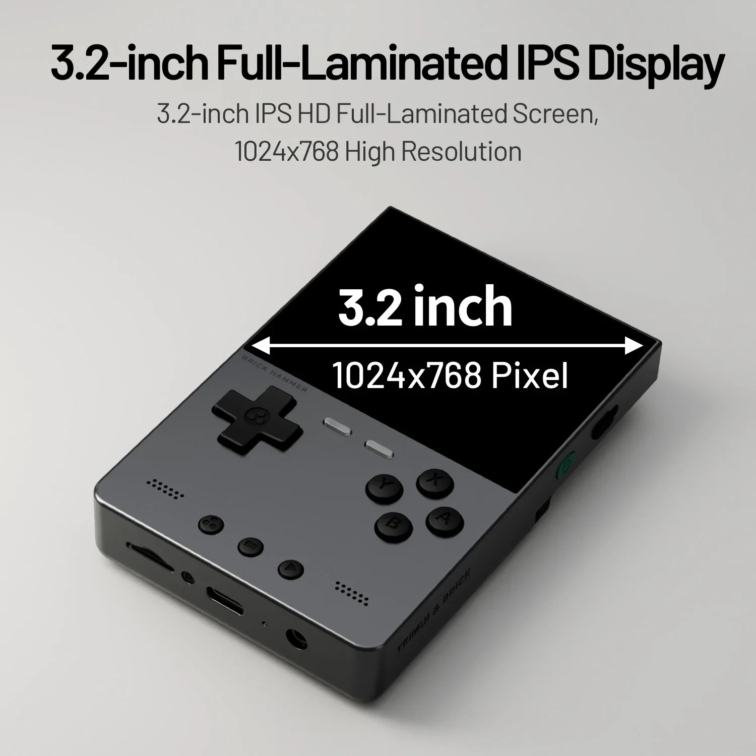 TRIMUI Brick Hammer Portable Handheld Game Player CNC Full Metal 3.2” IPS Scree
