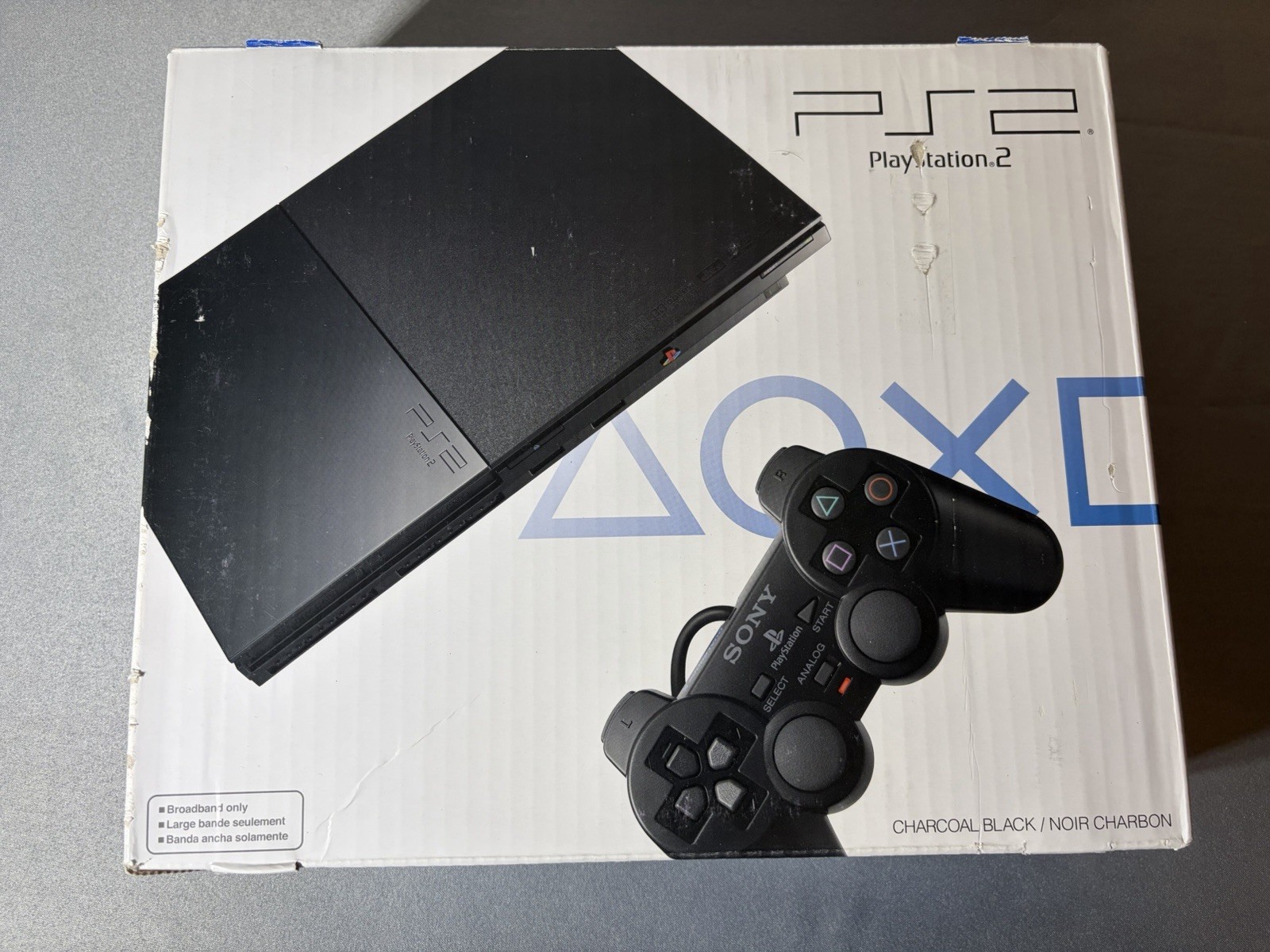 Sony PlayStation 2 PS2 Slim Black SCPH-90001 Console Open Box