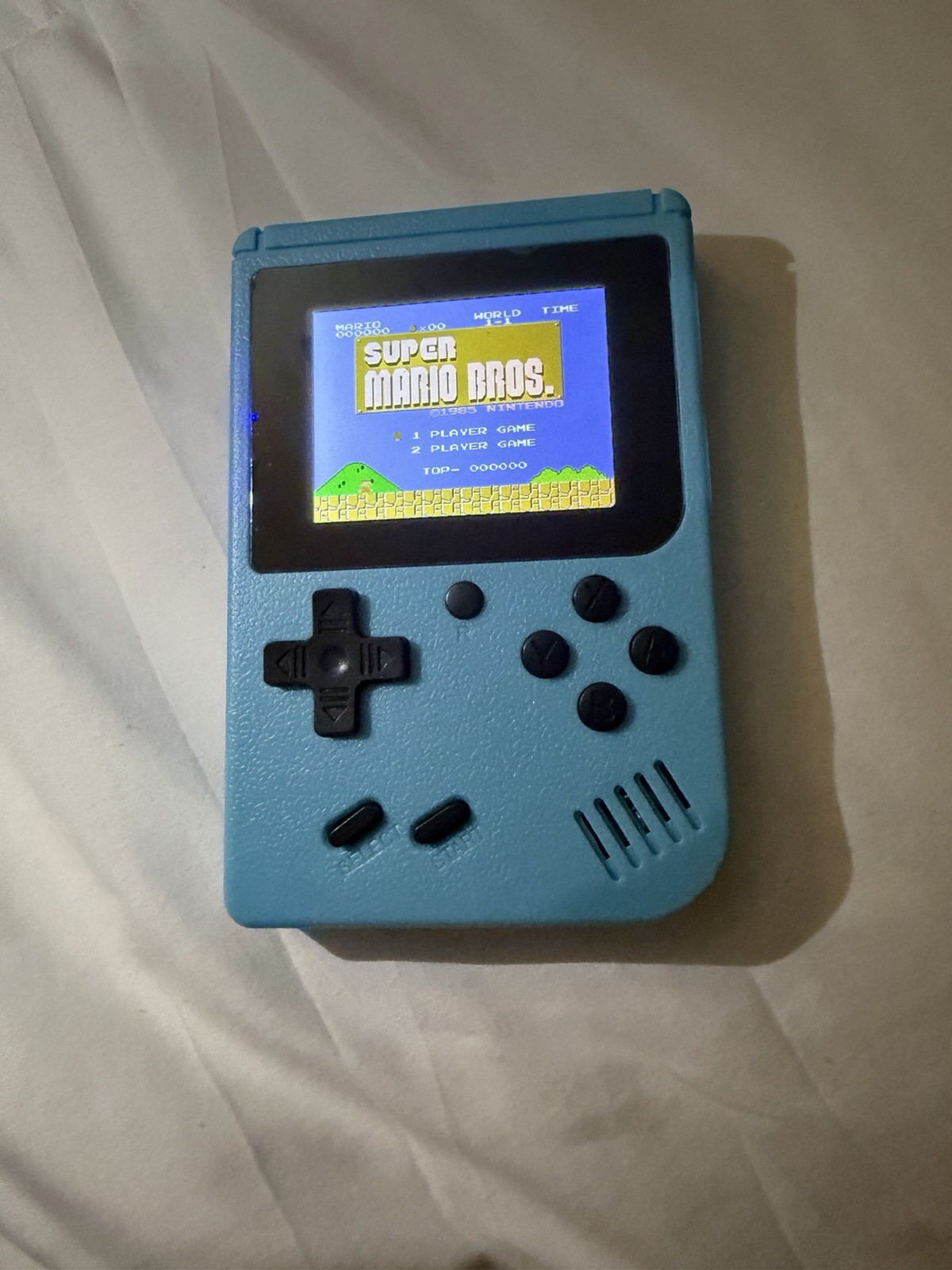 Game Box Plus Handheld Console Retro Gaming System 400 Preloaded Games In Blue