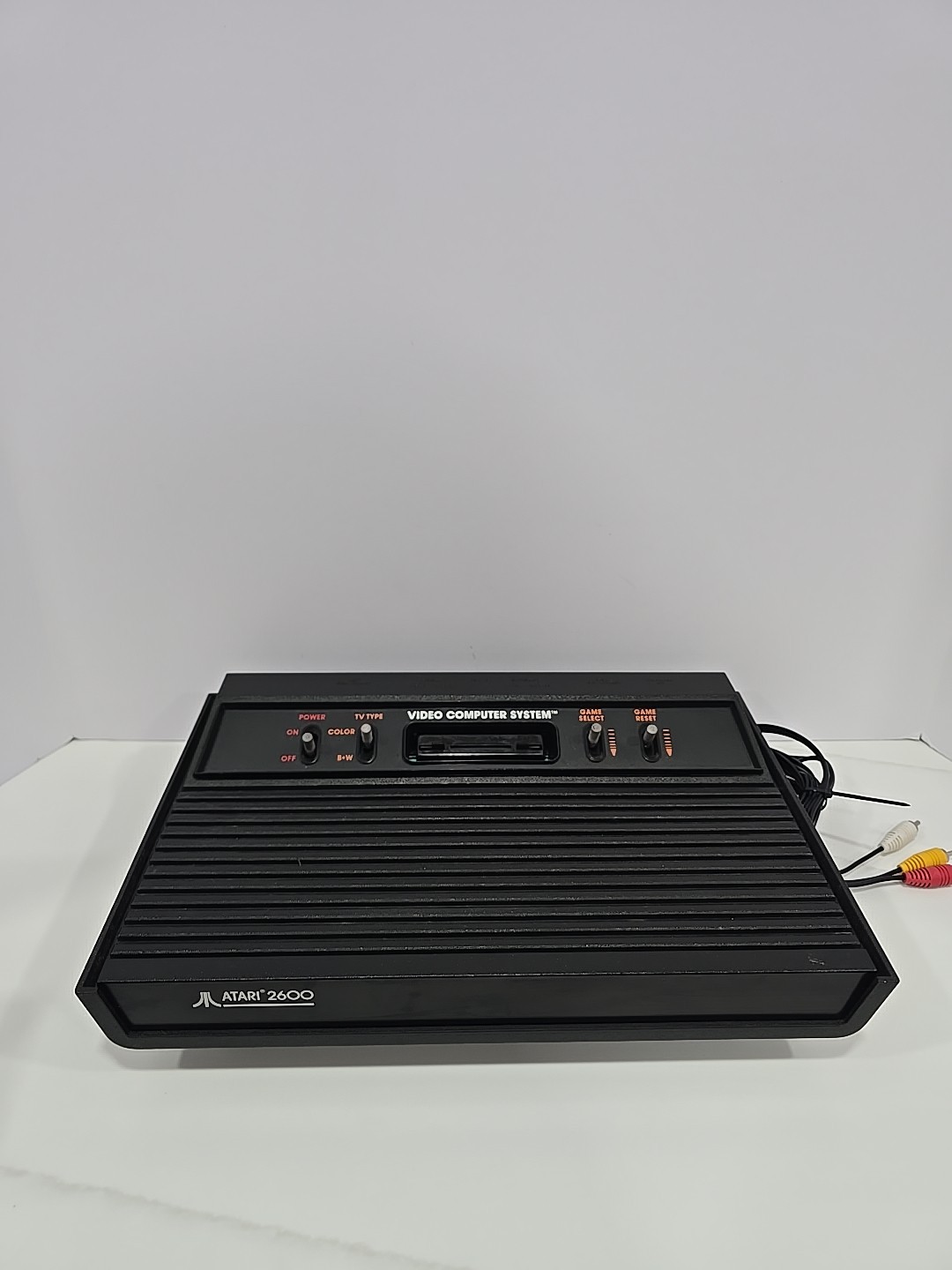 Atari 2600 4 Switch “Vader” Console AV Modded + 2 Joysticks & 7 Games Tested VGC