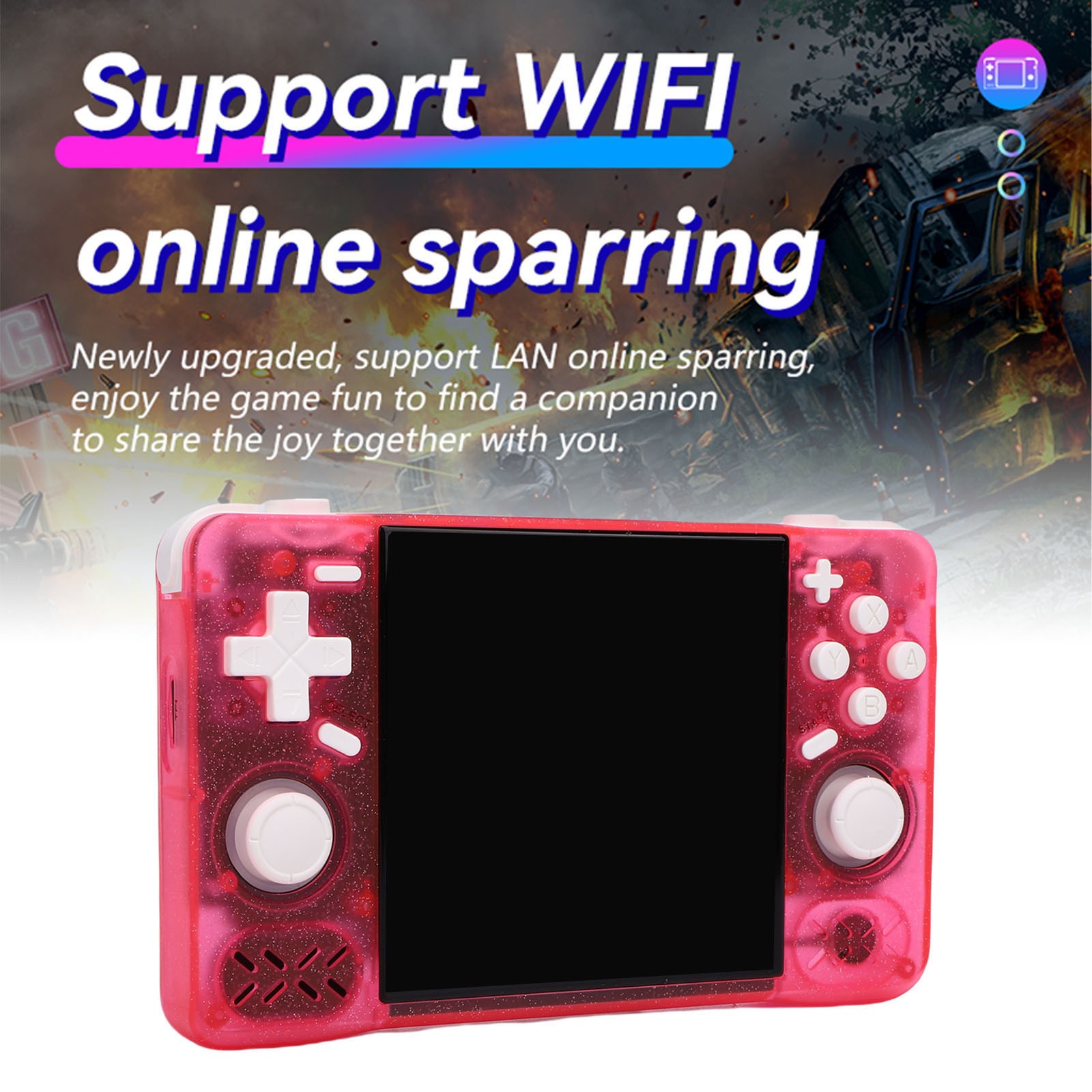 Retro Handheld Game Console 4in Screen 1.5GHz Portable Rechargeable Gaming CWZU