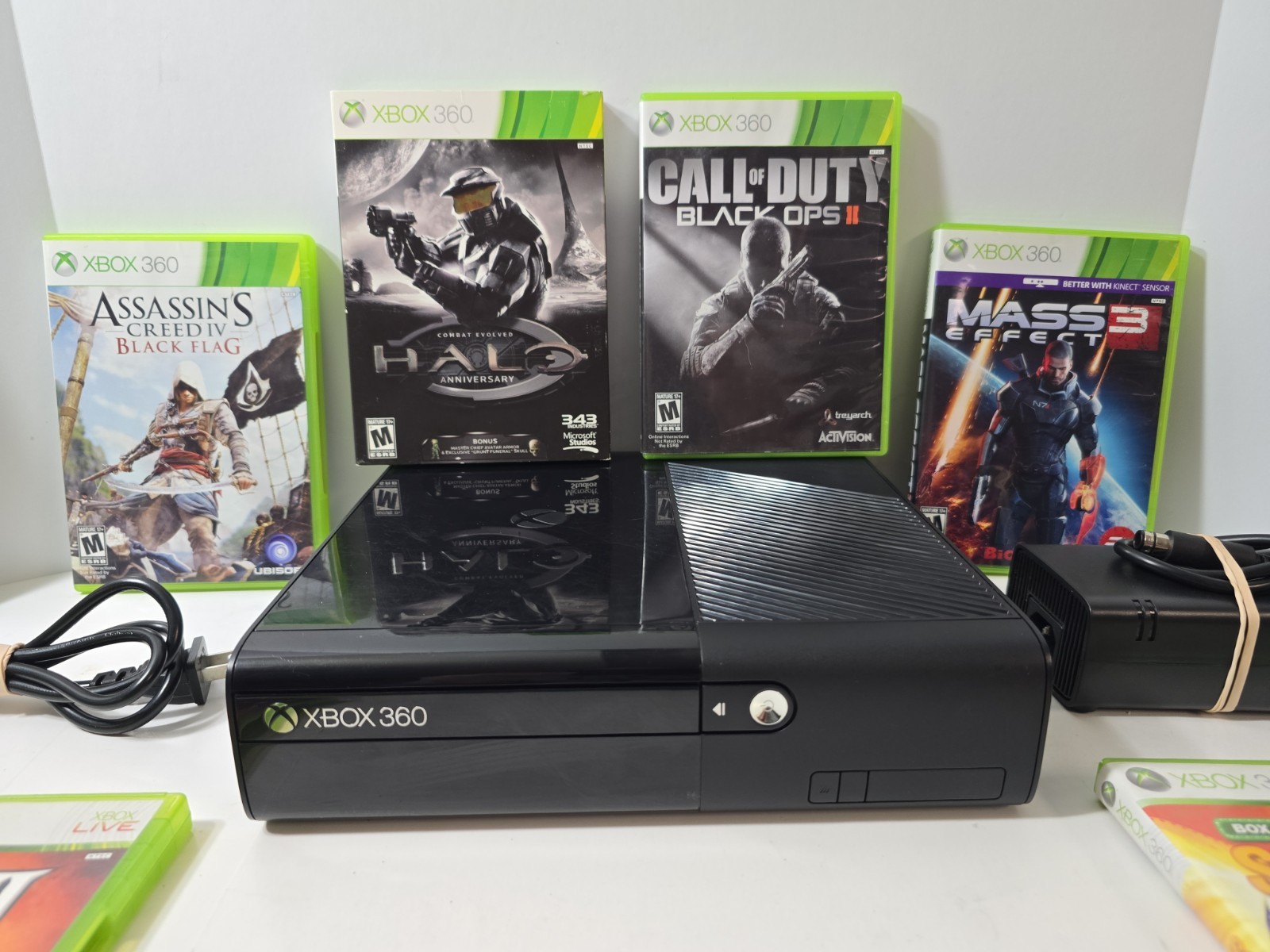 Xbox 360E 250GB Console Bundle & 10 GAMES! CLEAN/TESTED! SHIPS FREE TODAY 🔥