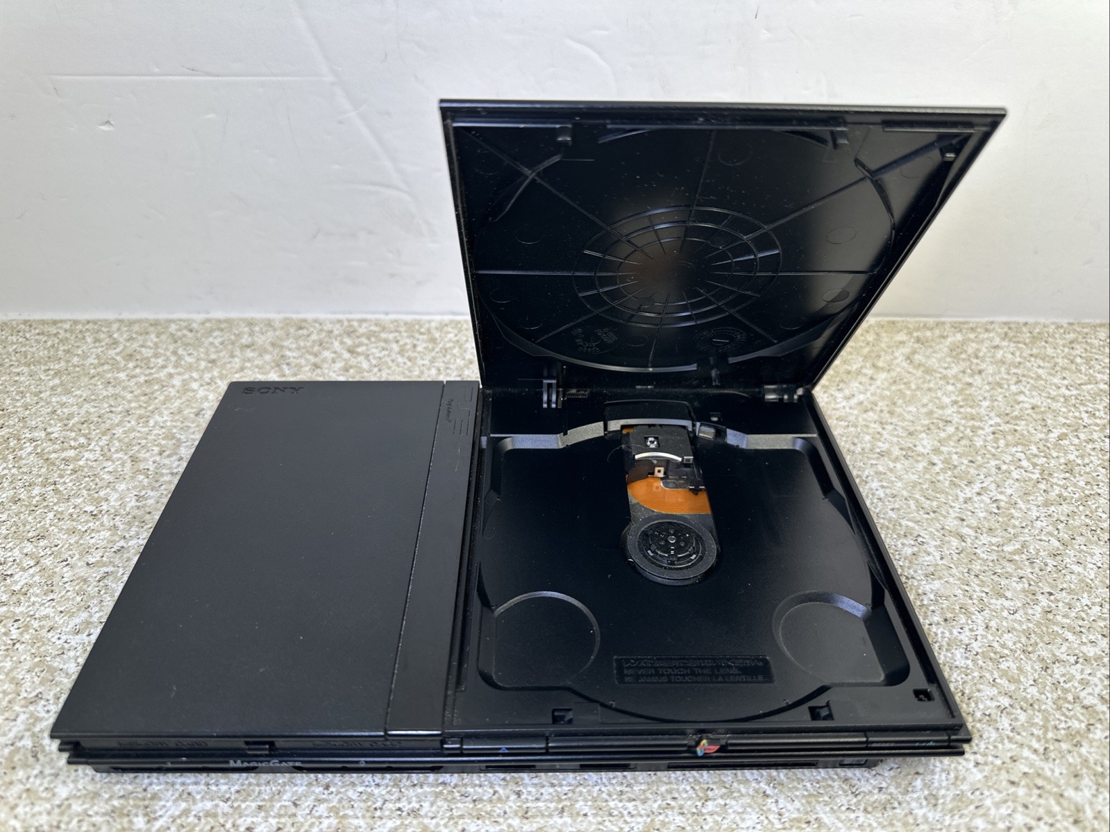 Sony PlayStation 2 Slim Launch Edition Charcoal Black SCPH-75001 Tested & Works