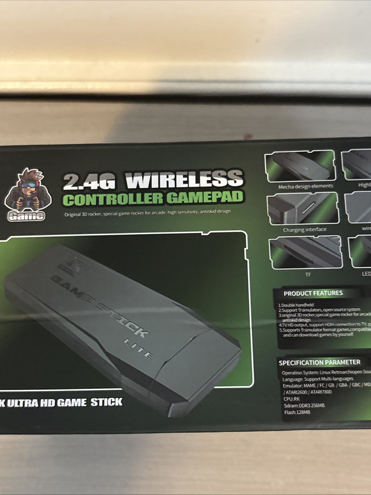 2.4G Wireless Controllers Gamepad 4K Ultra HD Game Stick
