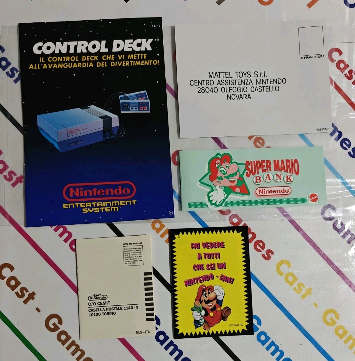 NINTENDO NES CONSOLE CONTROL DECK SUPER MARIO BANK PACK MATTEL RARE COMPLETE