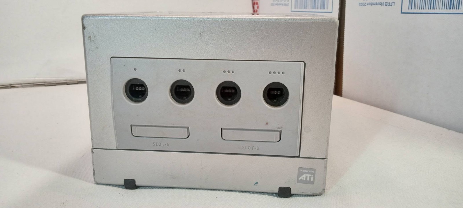Nintendo GameCube Platinum Console – Silver dol-101 tested works controller/game