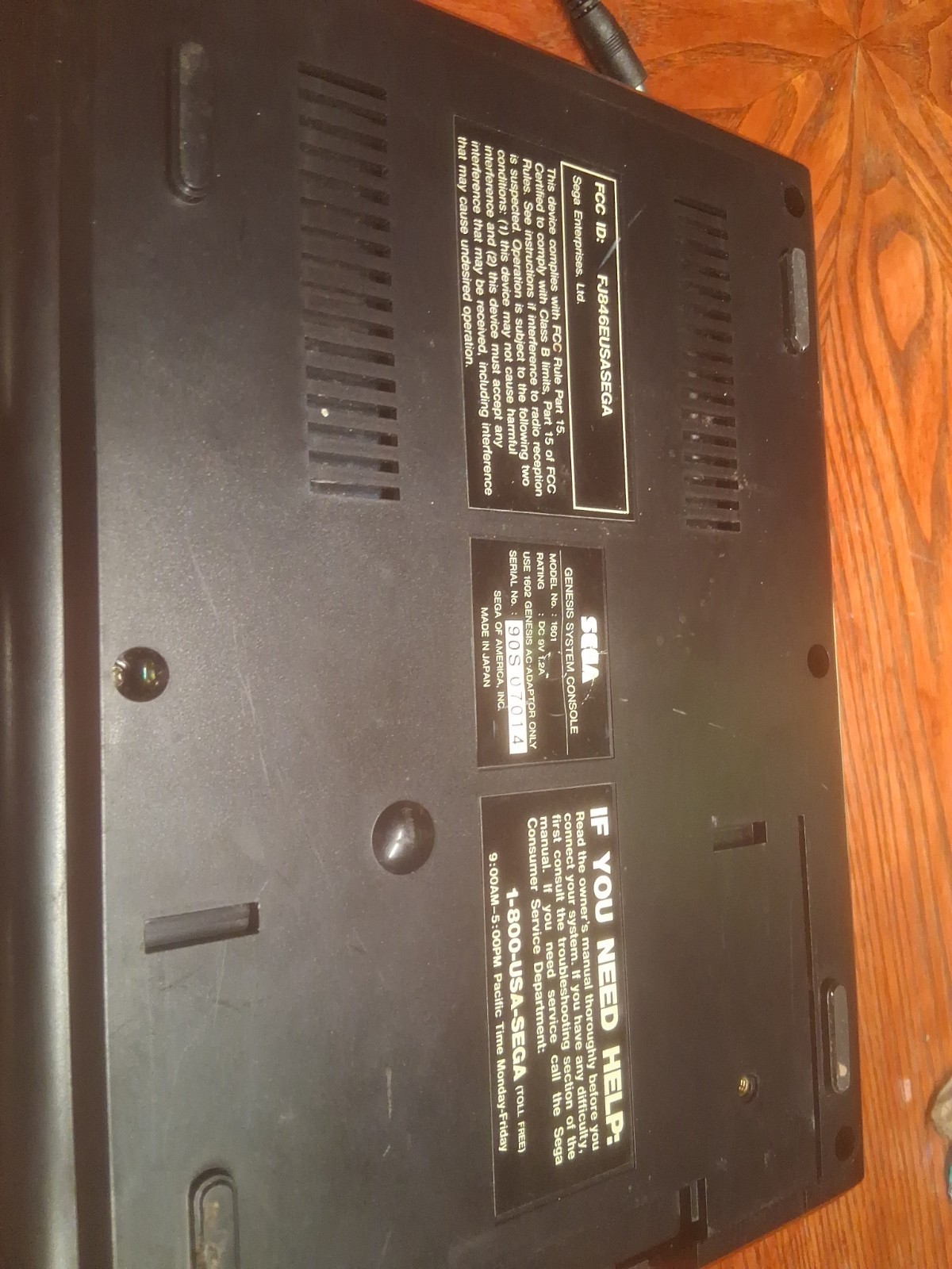 Sega Genesis 16-Bit Console Gaming System With Chords Black 1601