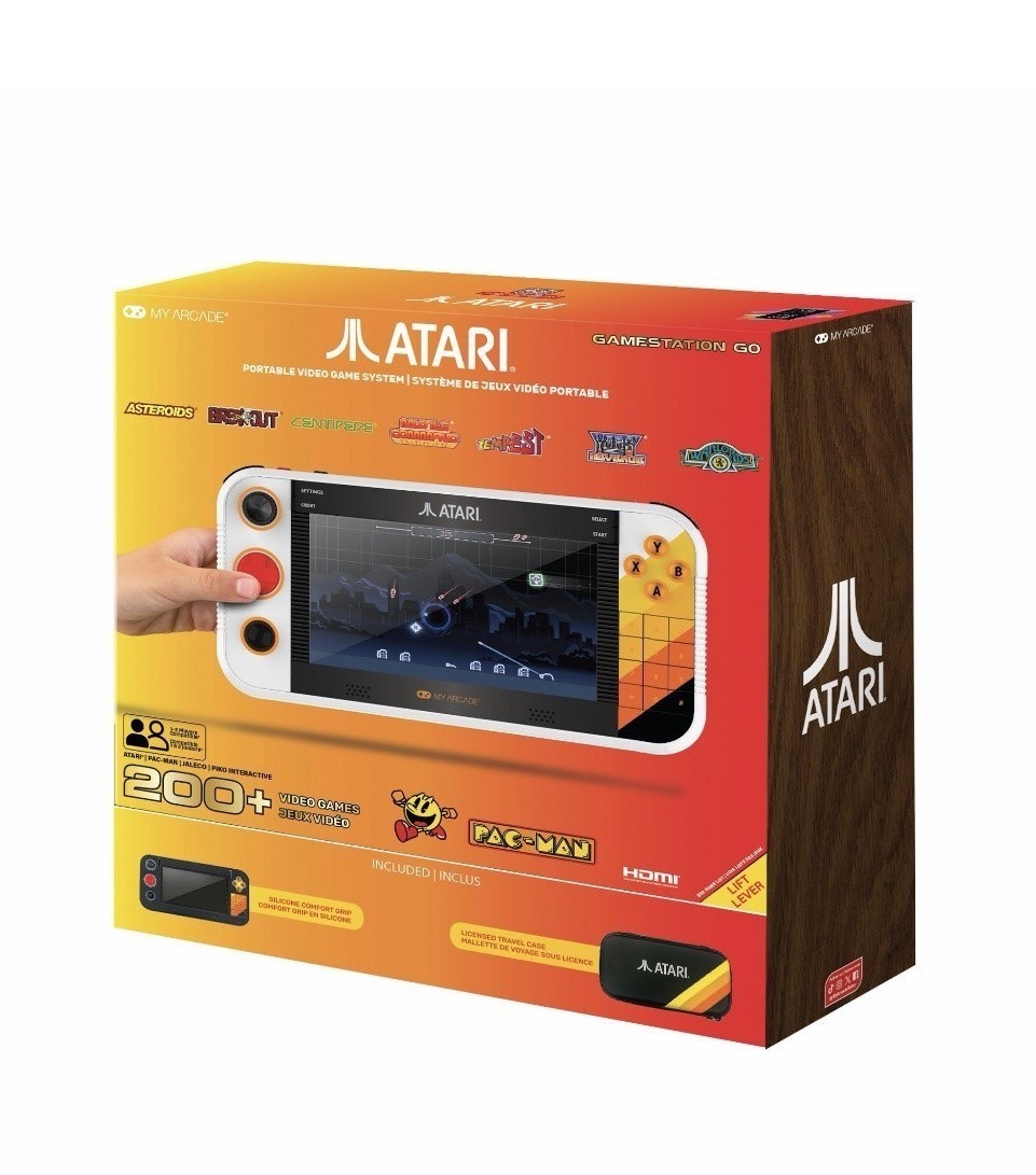 MY ARCADE ATARI Gamestation Go Portable Video Game System 200+ Games! – SEALED!