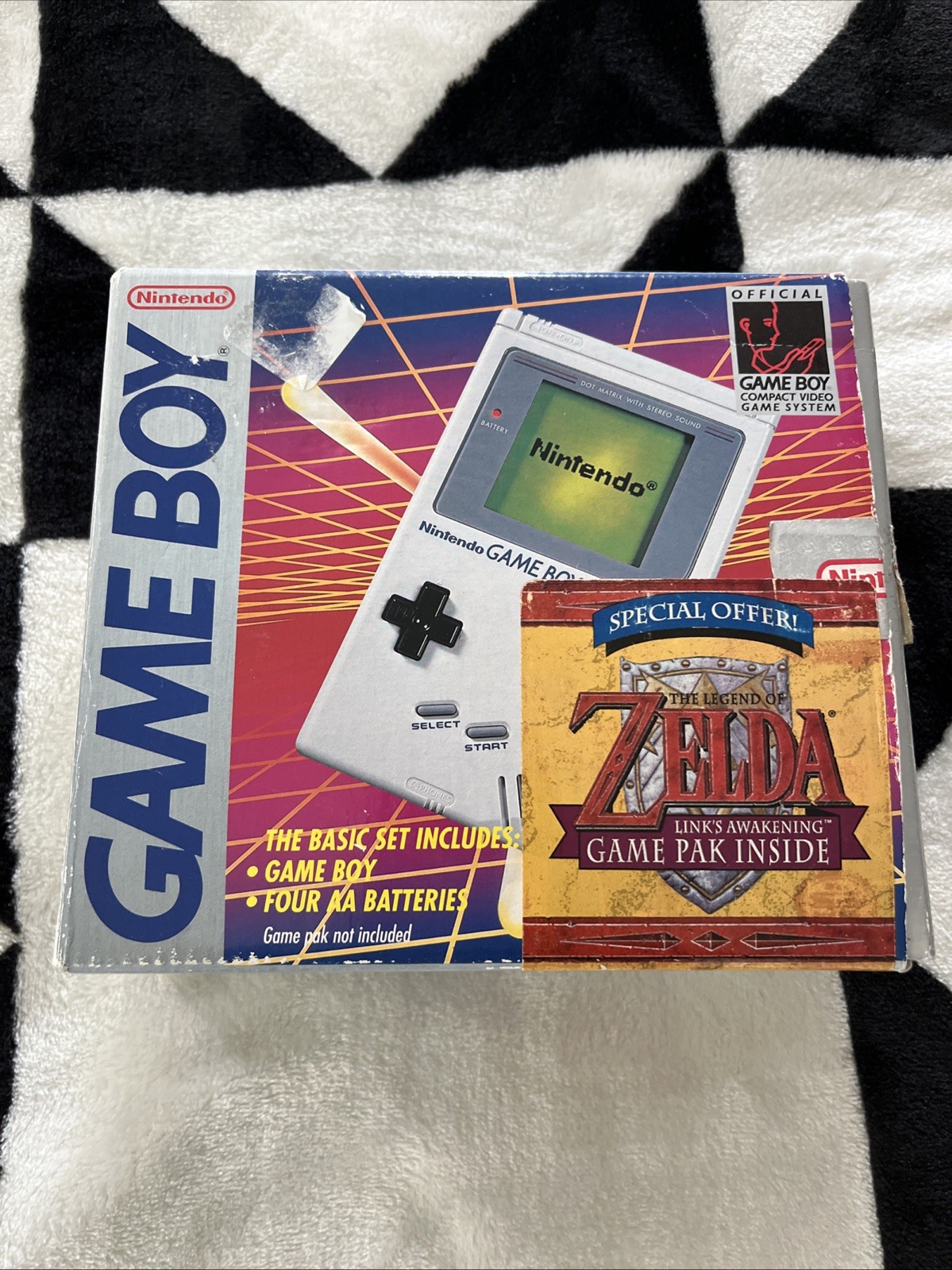 BOX ONLY Original Nintendo Game Boy DMG-01 Zelda Console Bundle