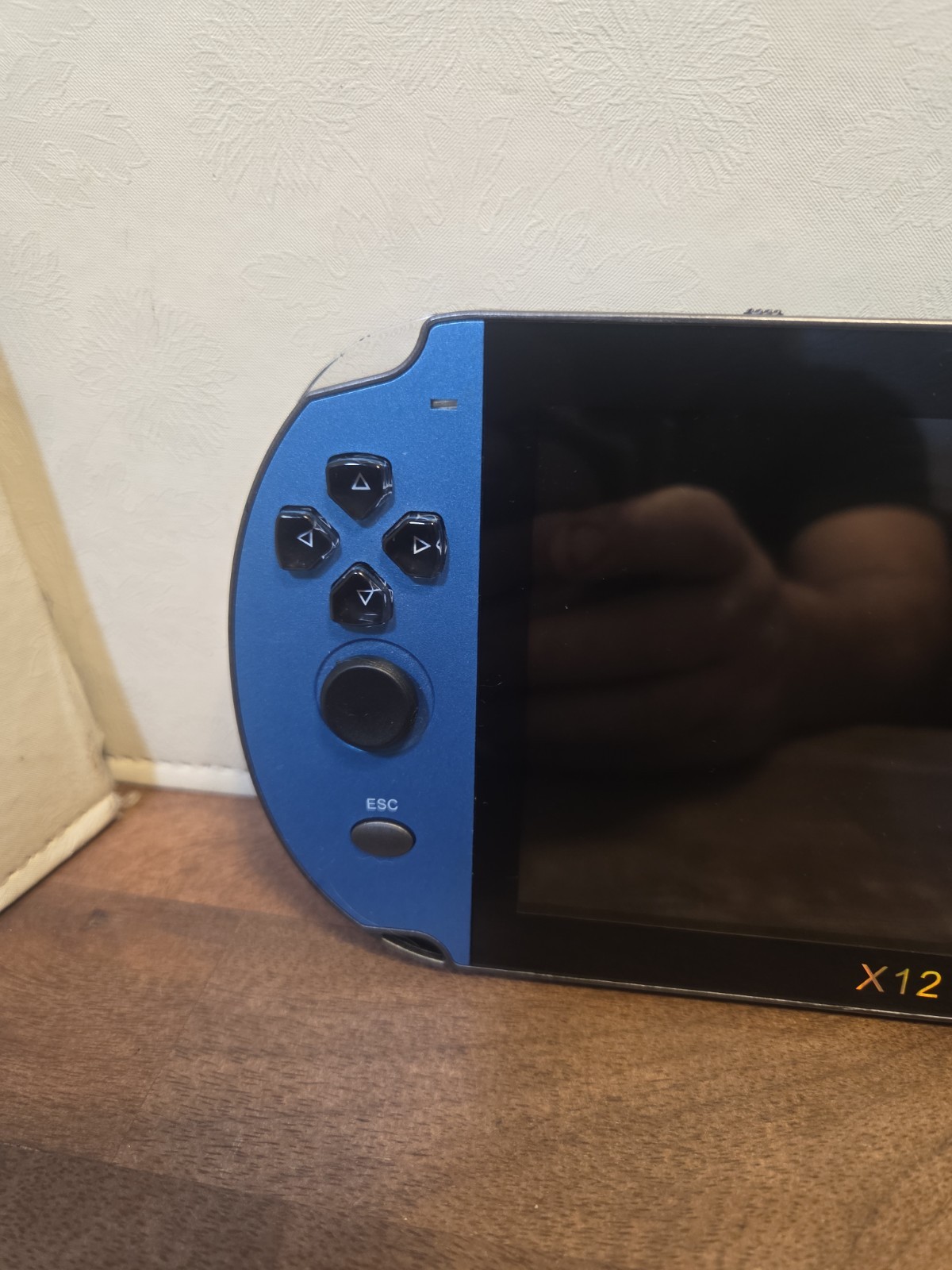 X12 PLUS Handheld Game Console System w/ Built-In Screen, Blue & Red