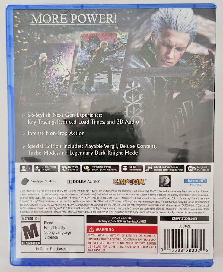 Devil May Cry 5 Special Edition PS5 Brand New Game Special (2020 Hack & Slash)