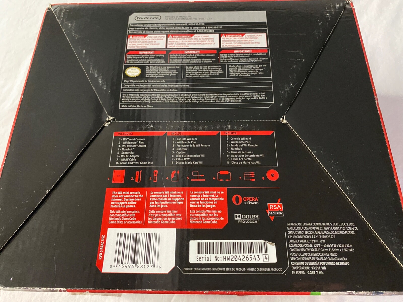 Nintendo Wii Mini Console Bundle – Original Box With Mario Kart Tested Clean