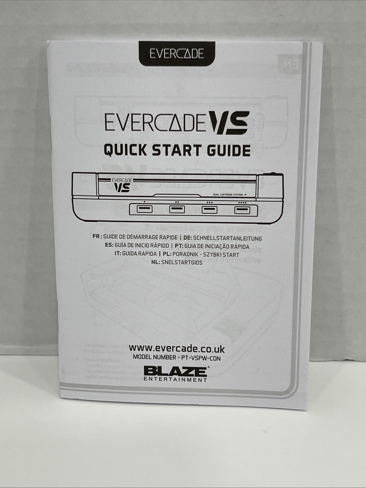 Blaze Evercade VS Premium Pack Retro Game Console VGC Controller Manual READ