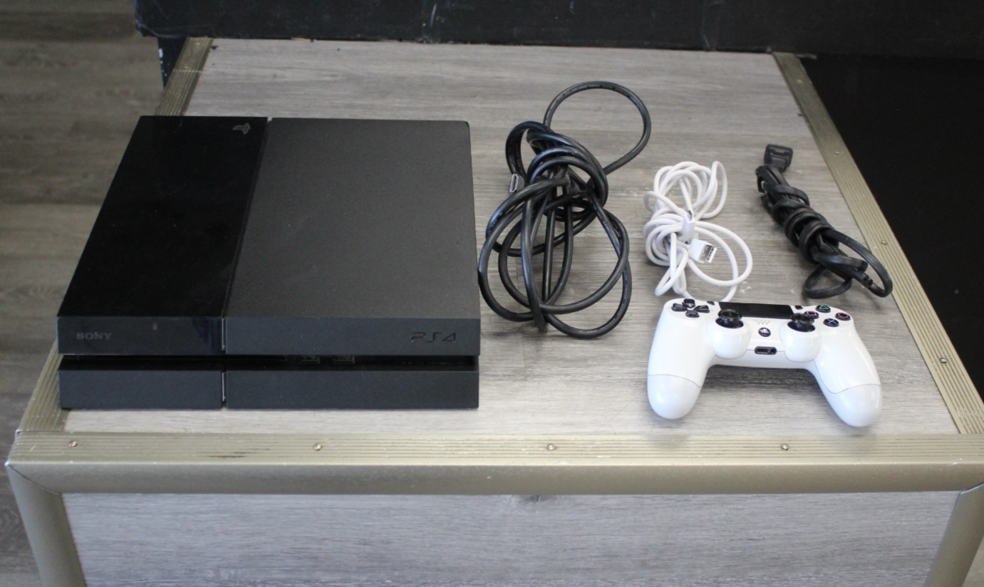 Sony PlayStation 4 500GB Gaming Console -Black (CUH-1001A) with White Controller