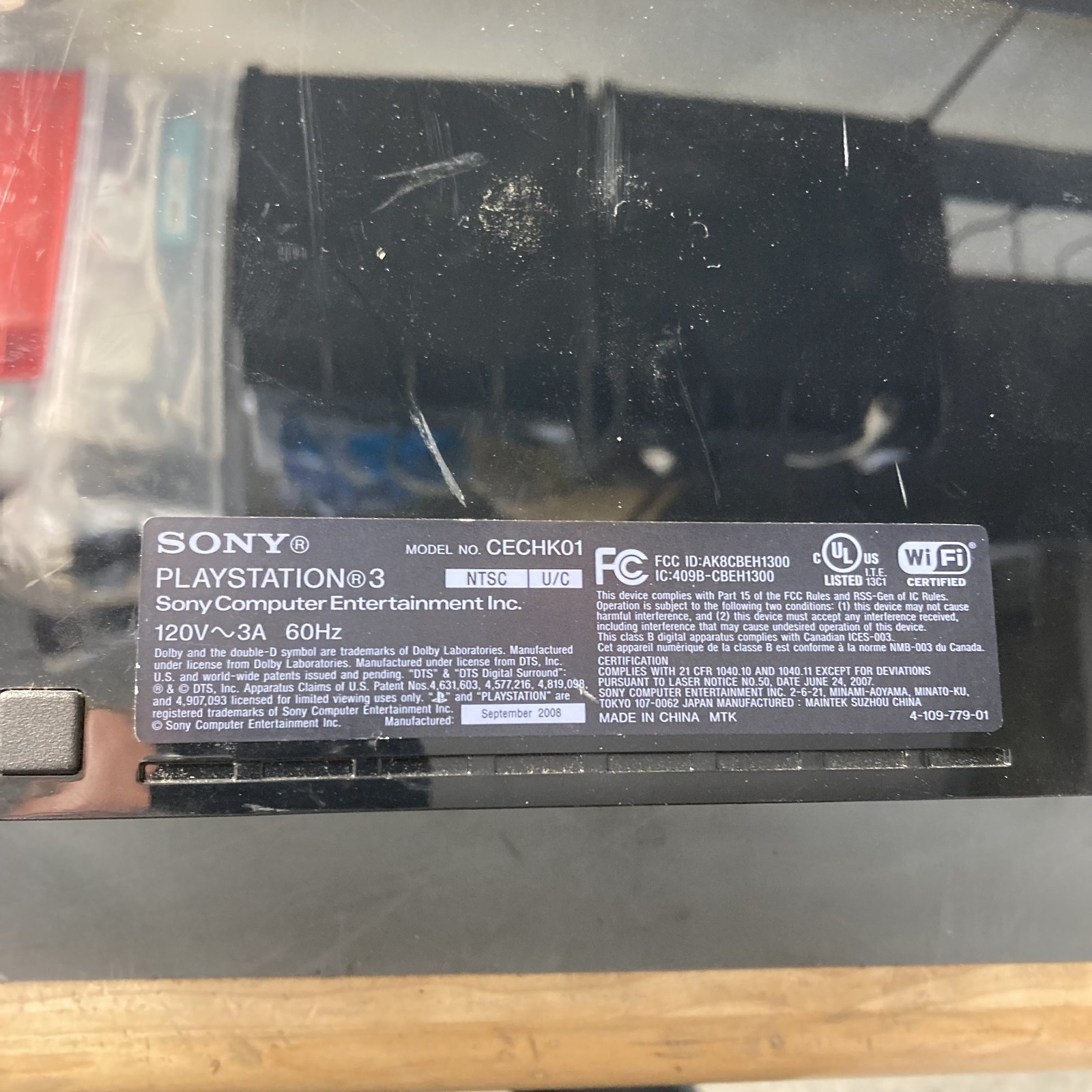 Sony PlayStation 3 Fat PS3 80GB SSD Console Gaming CECHK01 W/ Remote Controller