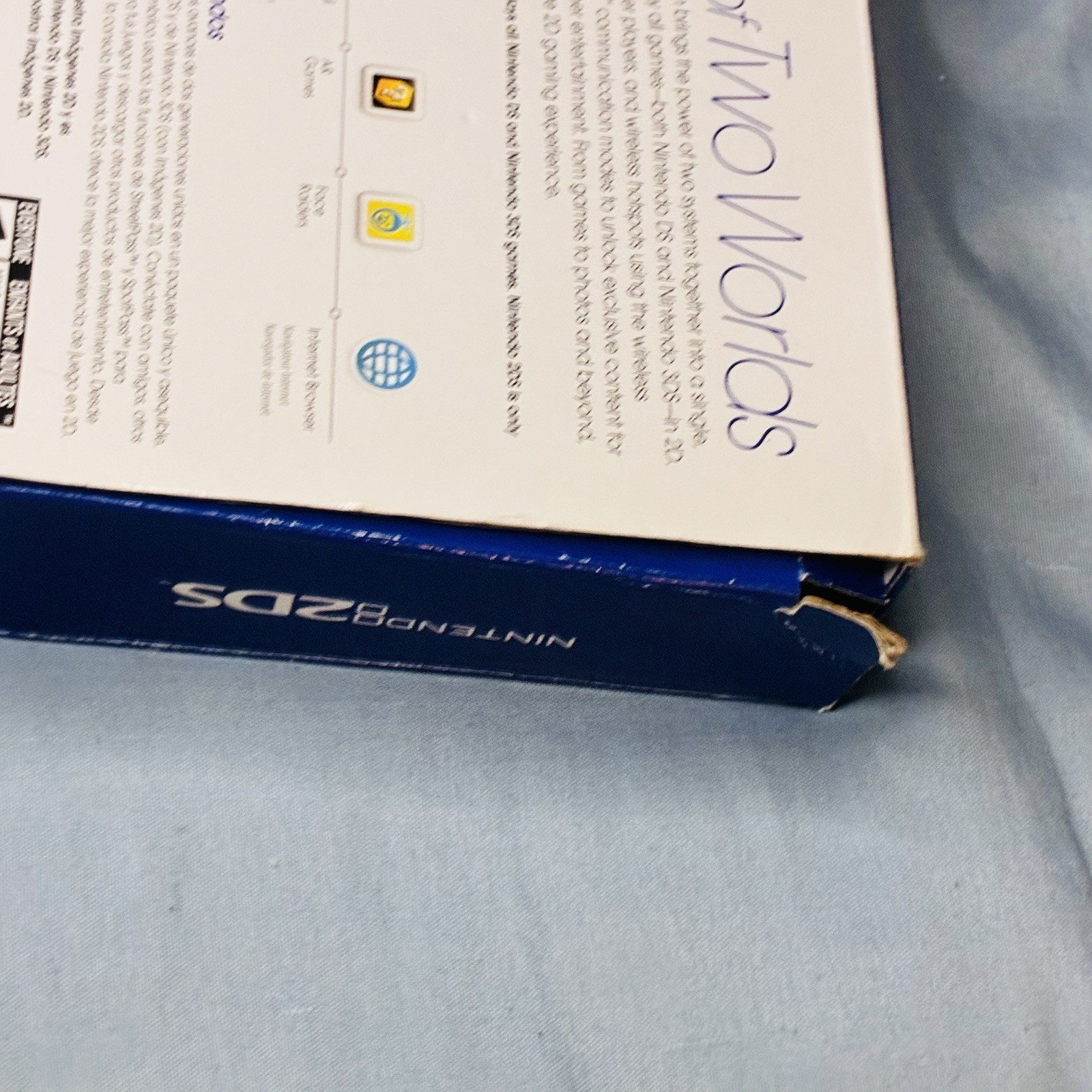 Nintendo 2DS Handheld Game Console Black/Blue CIB Tested With Original Stylus