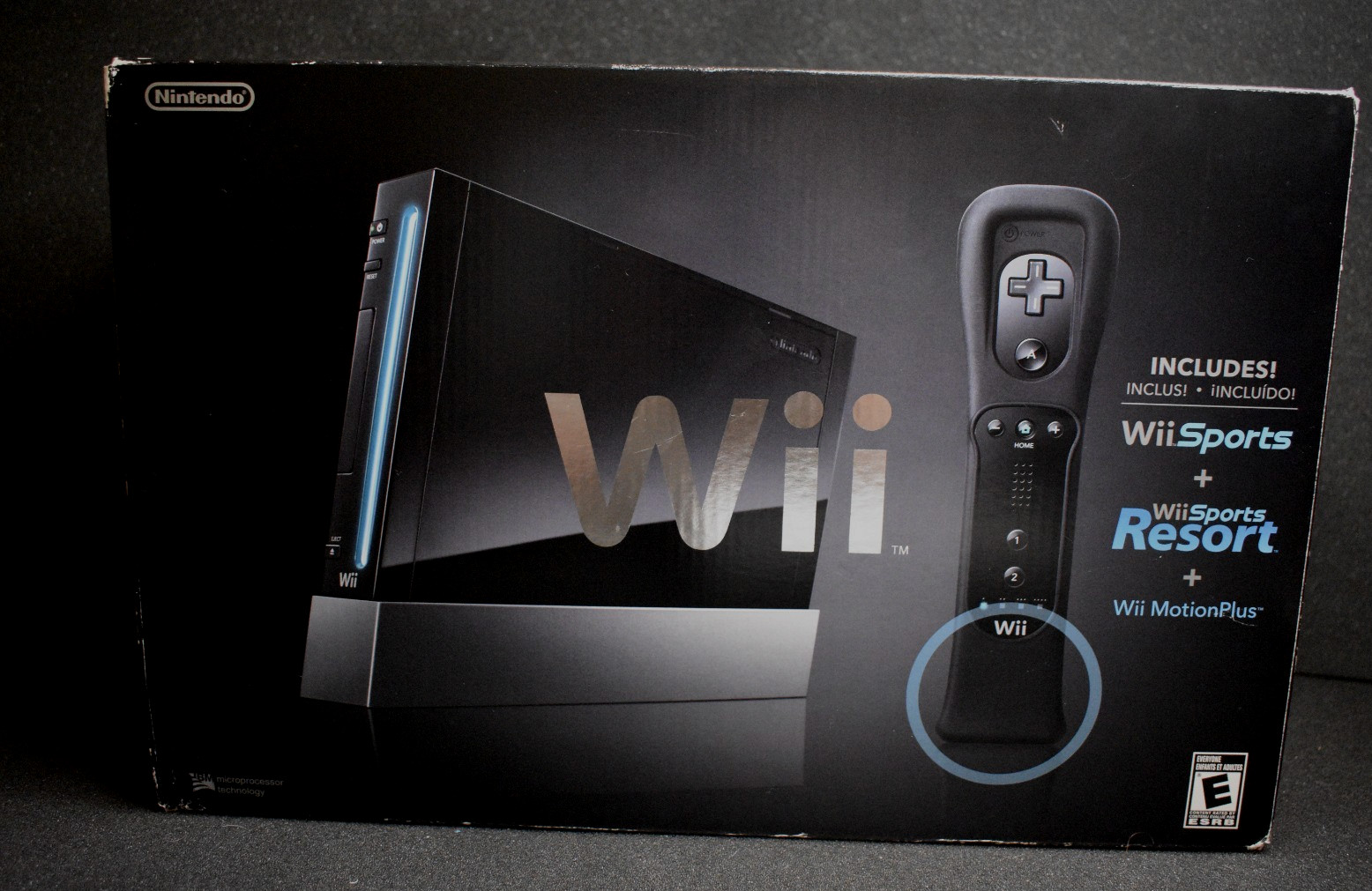 Open Box Nintendo Wii Black Wii Sports Resort MotionPlus Bundle System Console