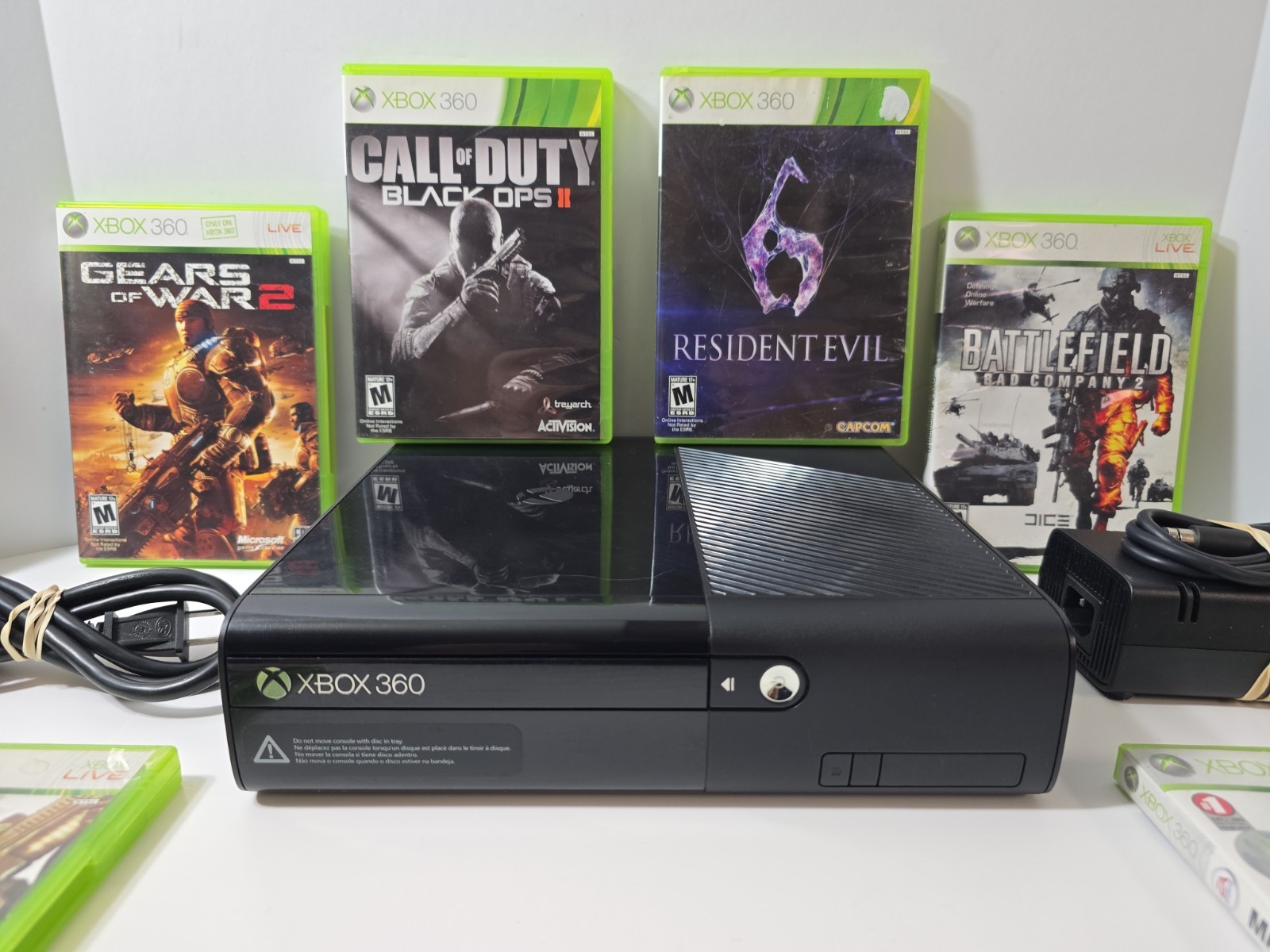 Xbox 360E 250GB Console Mega Bundle & 8 GAMES! CLEAN/TESTED! SHIPS FREE TODAY 🔥