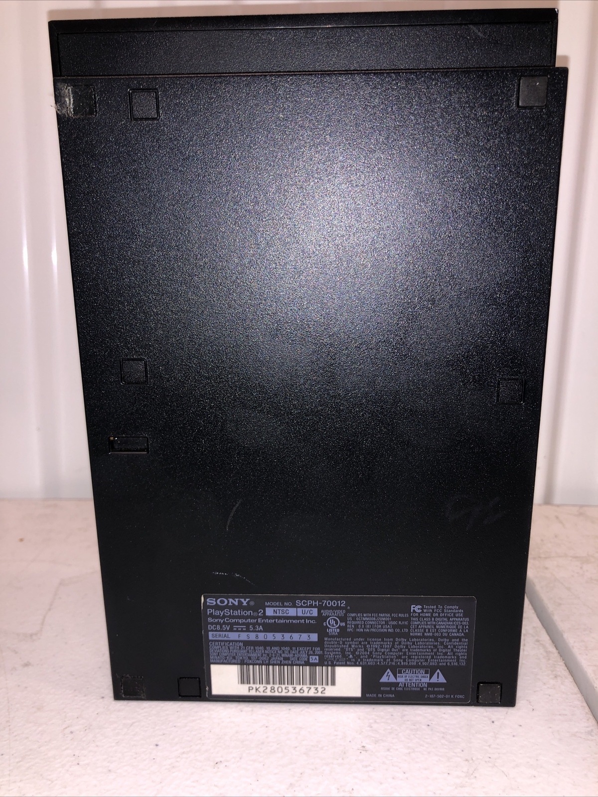 Sony PlayStation 2 Console Only- Charcoal Black (SCPH-70012) READ DESCRIPTION!!!