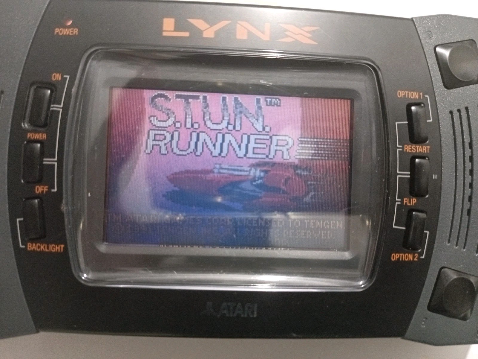 Atari Lynx II Handheld Game PAG-0401 Tested Headphone Sound Only Speaker + 1game