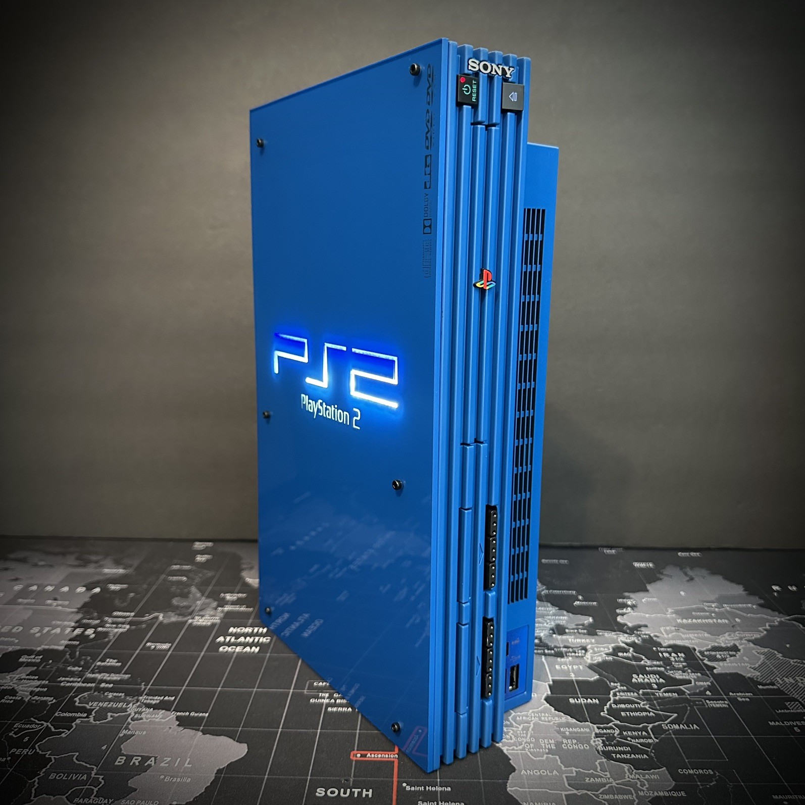 SONY PLAYSTATION 2- CUSTOM PAINTED SHELL/ SEQUENTIAL LED!!🎮