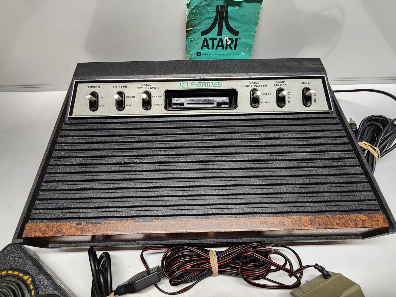Atari 2600 Game Console Joystick & Games Lot UNTESTED AS-IS
