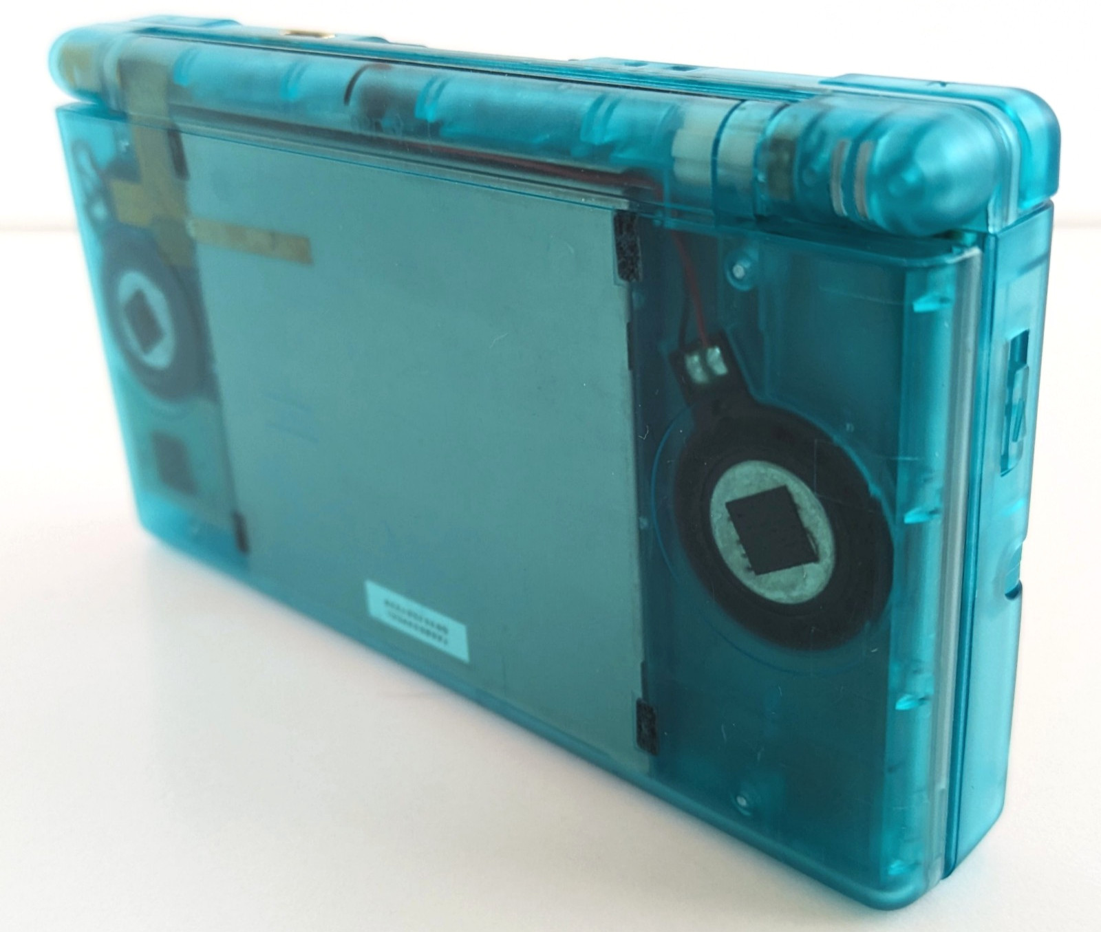 Nintendo DS Lite Console Custom Transparent Blue Shell Tested Charger Stylus