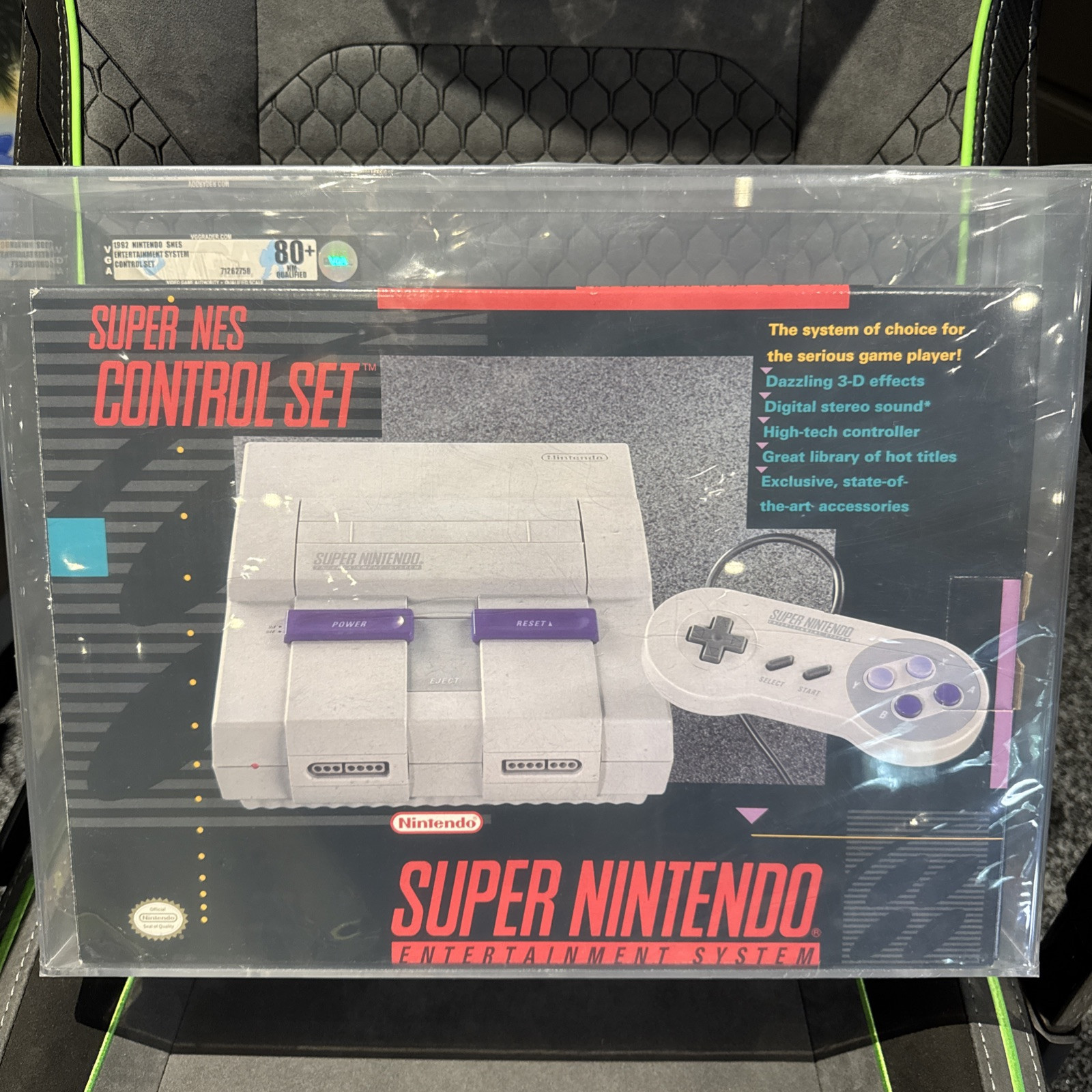 Super Nintendo SNES GRADED VGA 80+ Console Control Set New Qualified NOT WATA