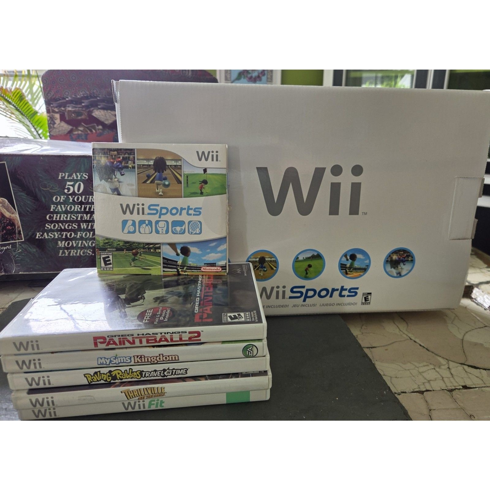 NINTENDO WII BUNDLE COMPLETE WITH (6) GAMES WII SPORTS GREAT CONDITION