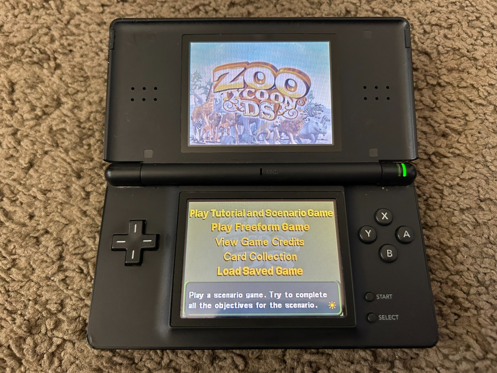 Nintendo DS Lite 32MB Handheld System Onyx Black w/ 13 Games bund lot console