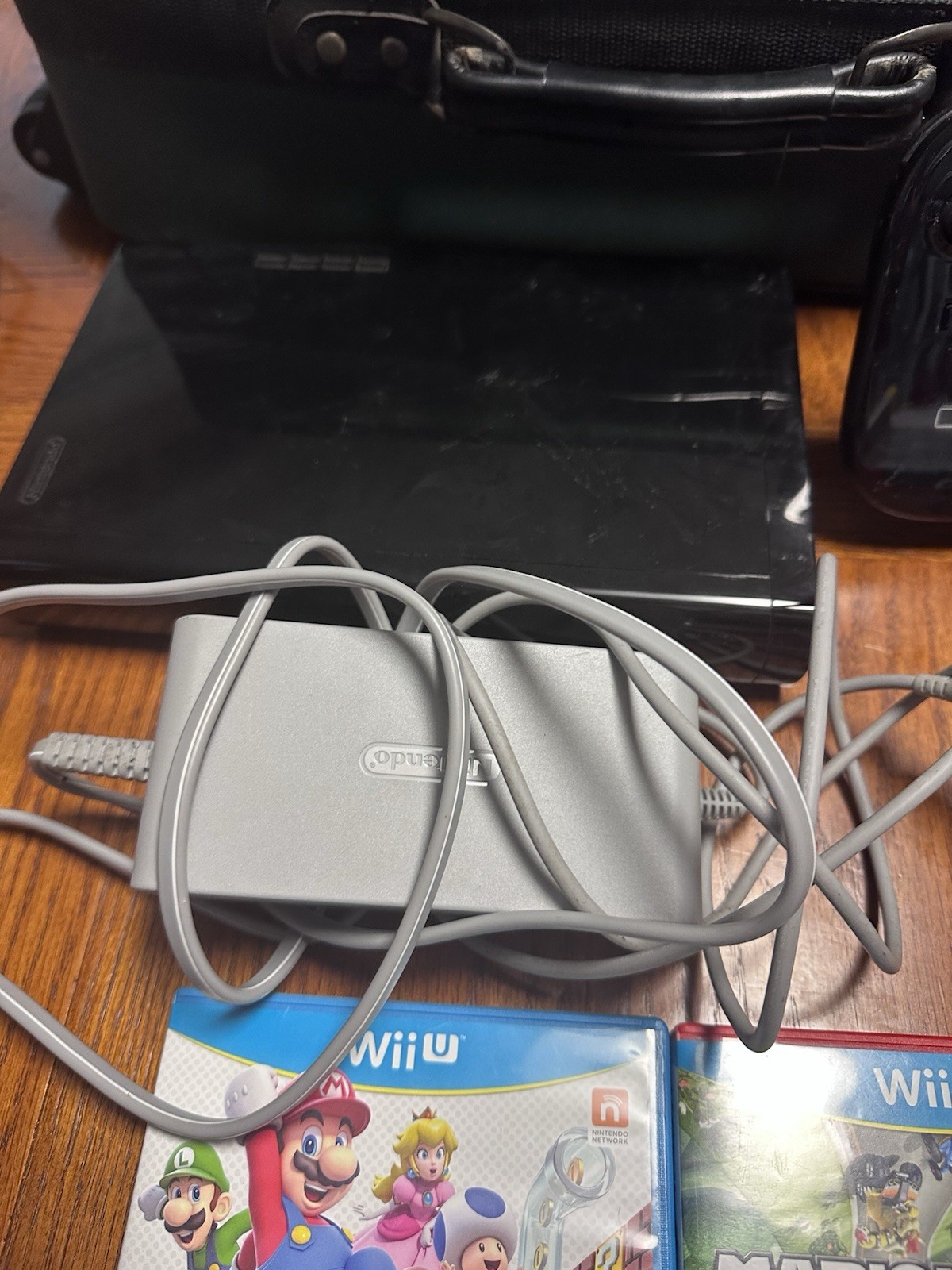 Nintendo Wii U Black Console with Gamepad and Power Cords 32GB, WUP 101 02