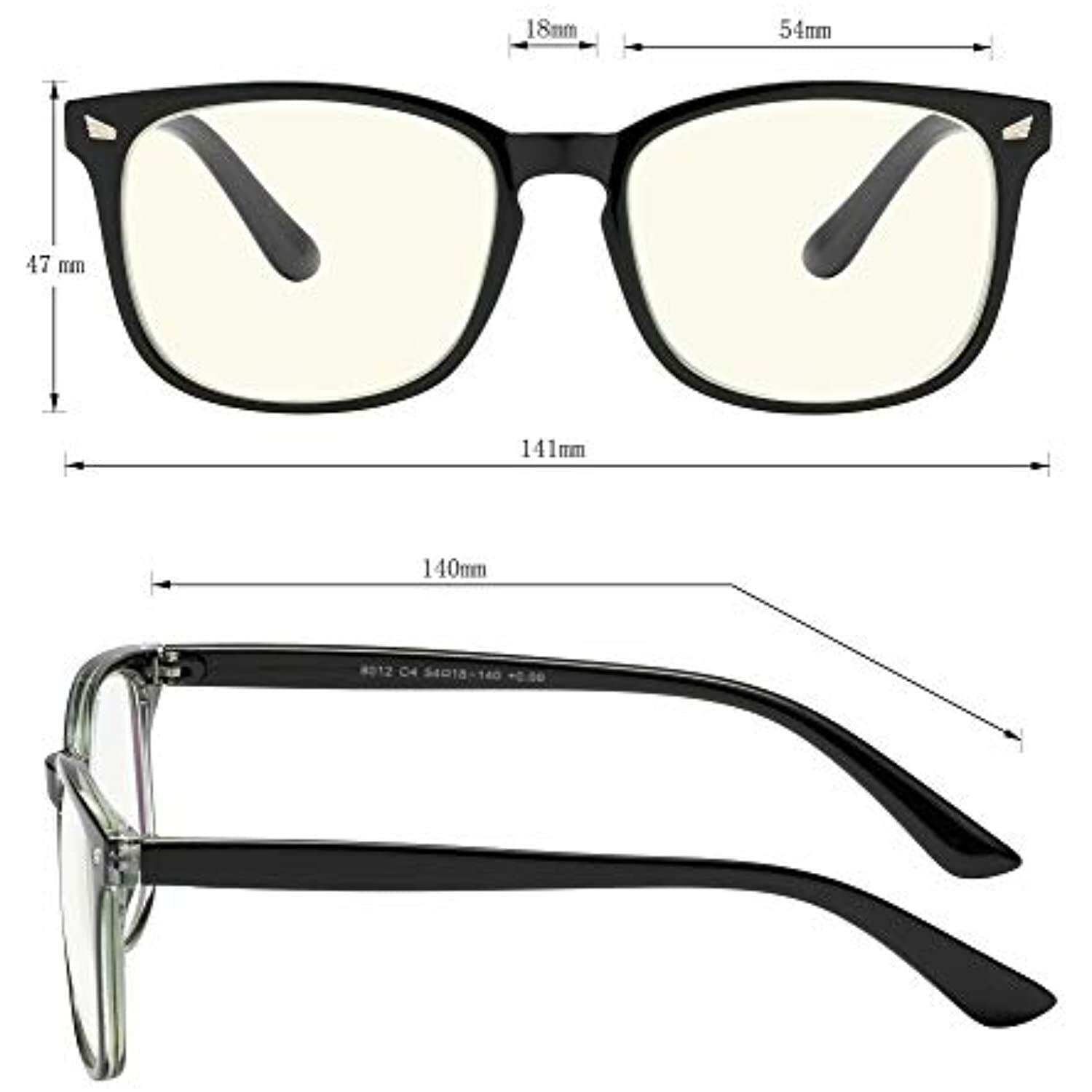 Blue Light Blocking Computer Glasses Anti Glare Reduce Eyestrain Eyeglasses for